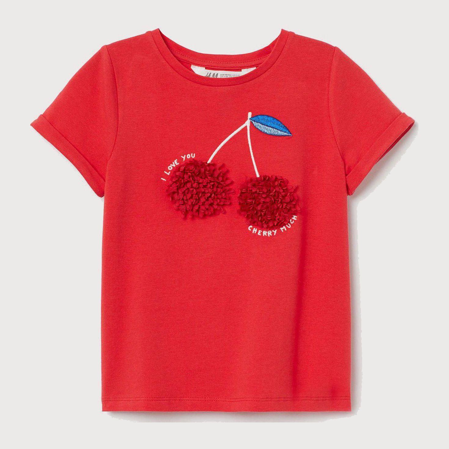 

Футболка H&M 7965551-AASD 122-128 см Красная с принтом