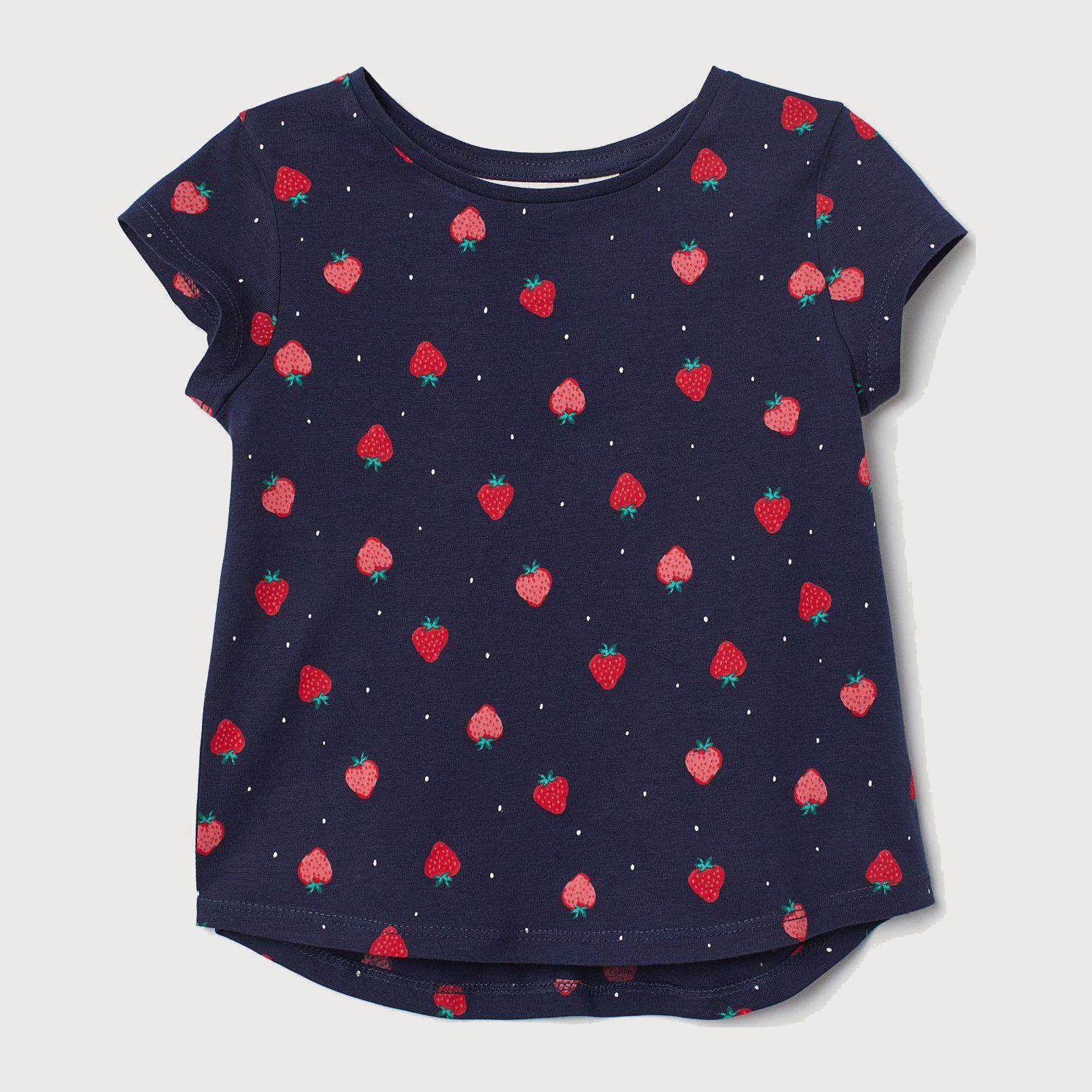 

Футболка H&M 7493139-AARR 122-128 см Темно-синяя в узоры
