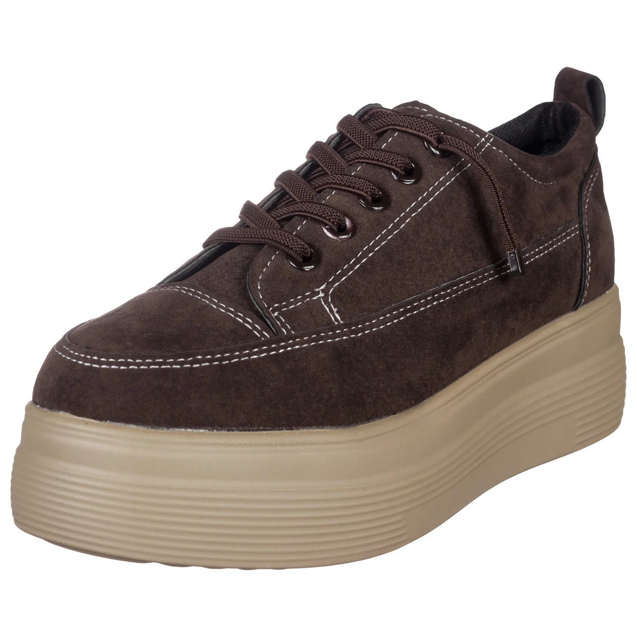 

Кеды женские Violeta168-24 brown коричневые на платформе эко замша 37 р. (23,5 см.) b-441