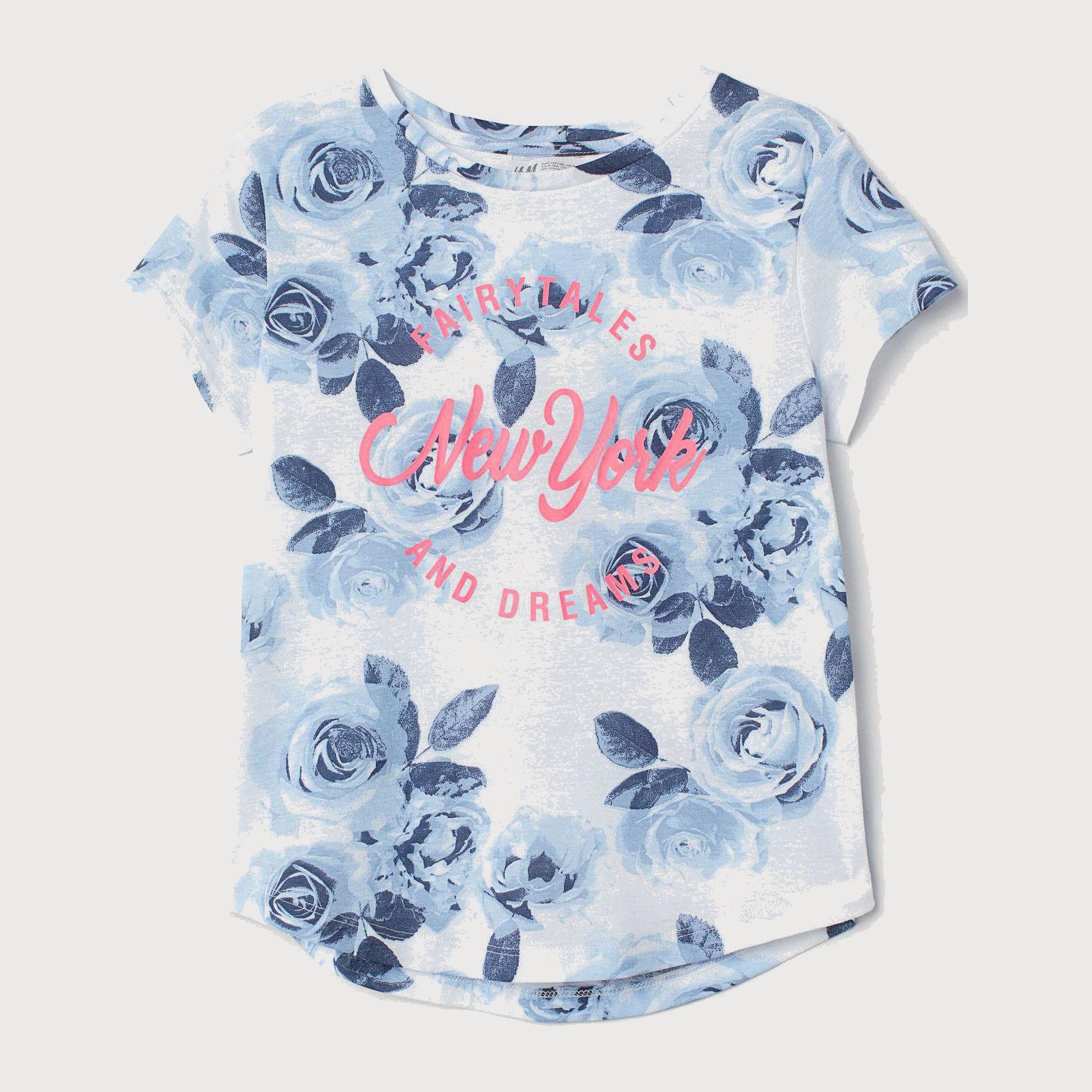 

Футболка H&M 6941319-AAYI 146-152 см Белый/Синий с принтом