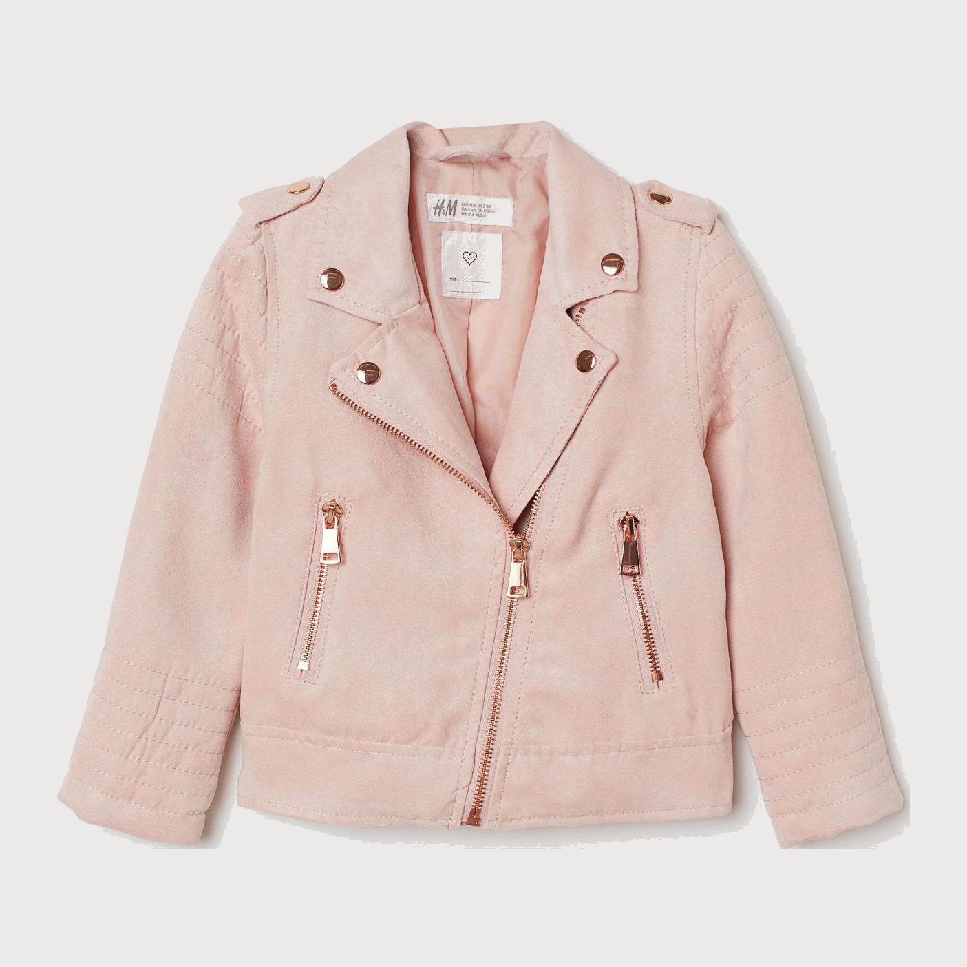 

Куртка из искусственной кожи H&M 6855019-ACWG 104 см Розовая