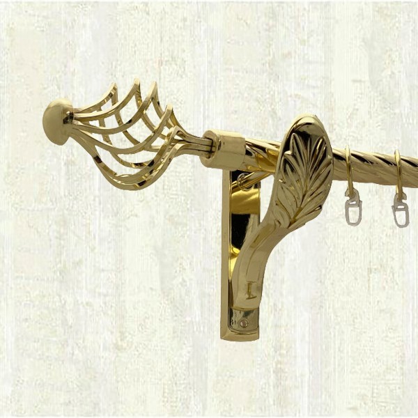 

Карниз металевий Orvit Арезо однорядний 25 мм ретро 200 см золото кручена