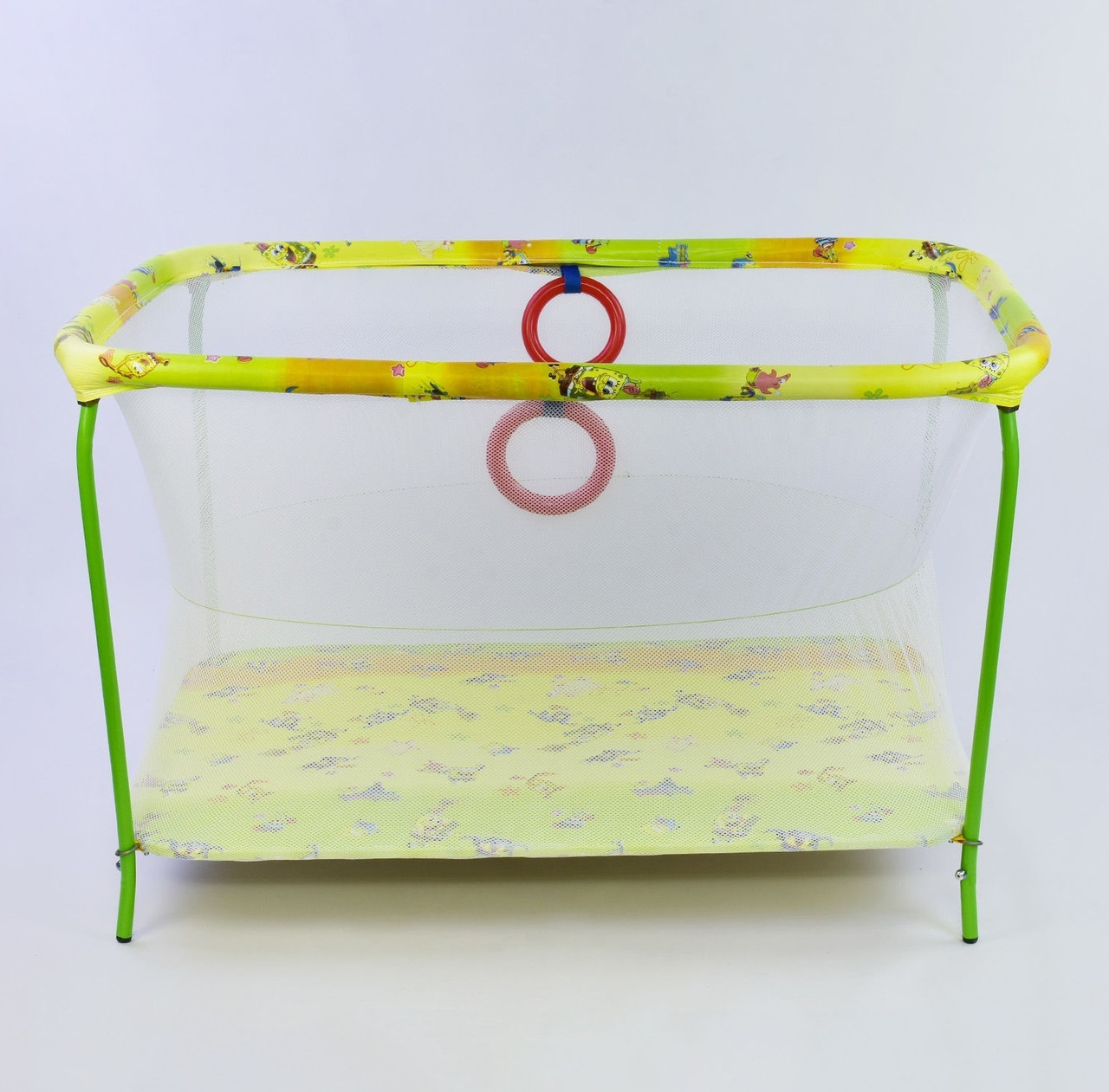 

Манеж игровой с мелкой сеткой Kinder Box Губка боб евро Желтый (0375-5)