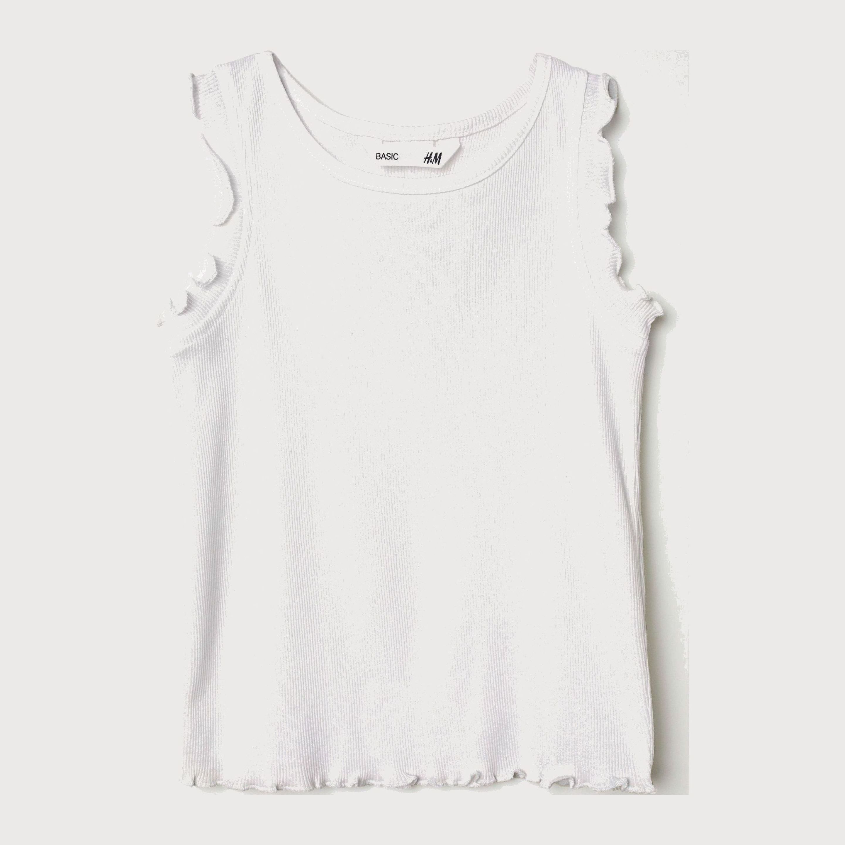 

Майка H&M 6493477-ACTS 110-116 см Белая