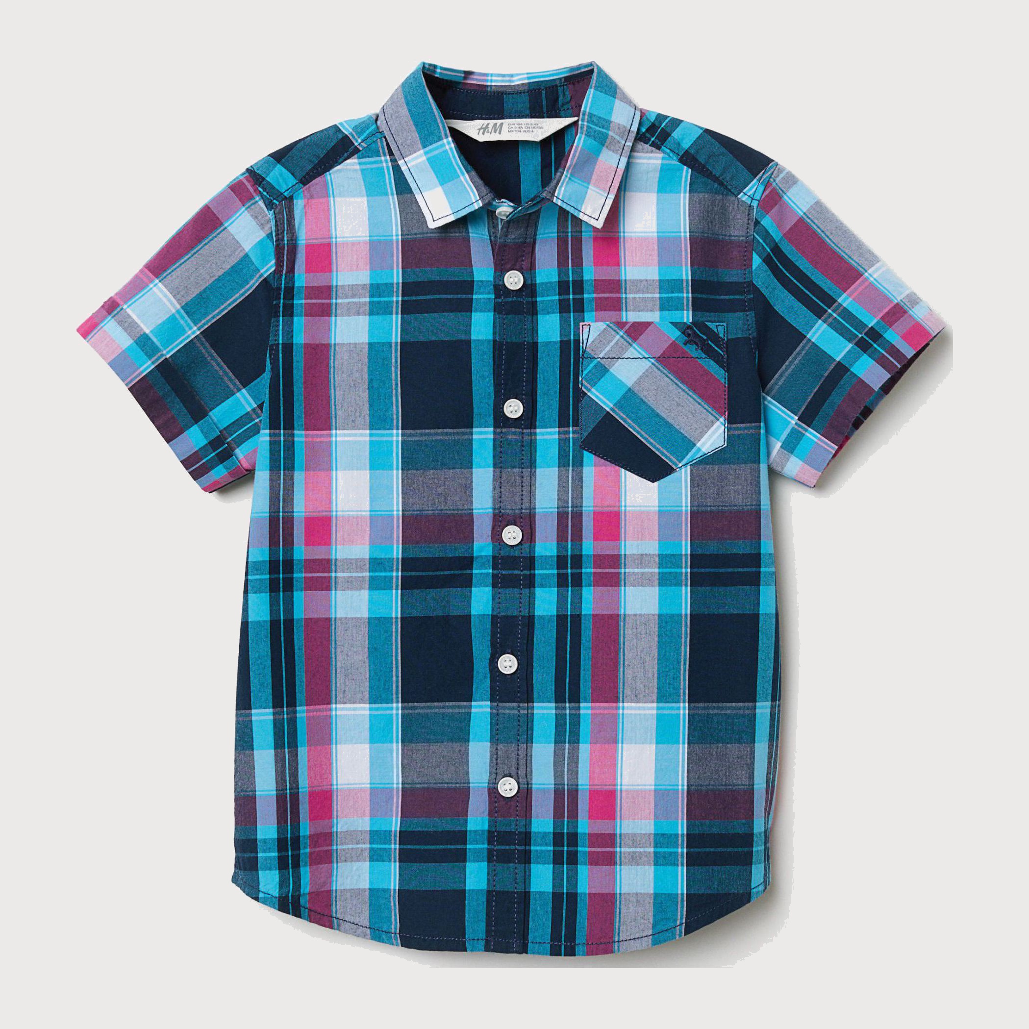 

Рубашка H&M 6405268-ADUX 98 см Синий/Серый в клетку