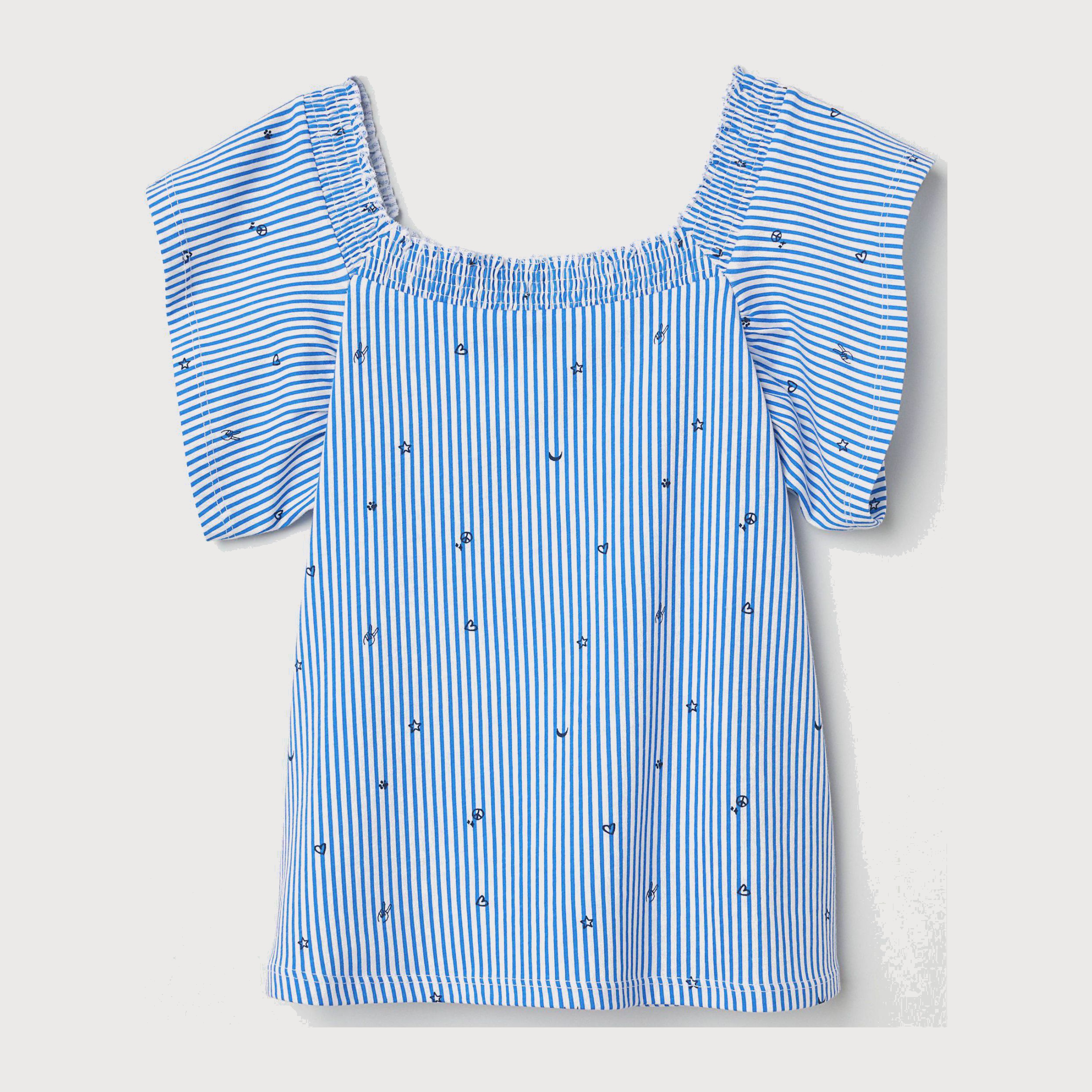 

Блуза H&M 6197997-ADGG ШФ 158-164 см Синий/Белый в полоску