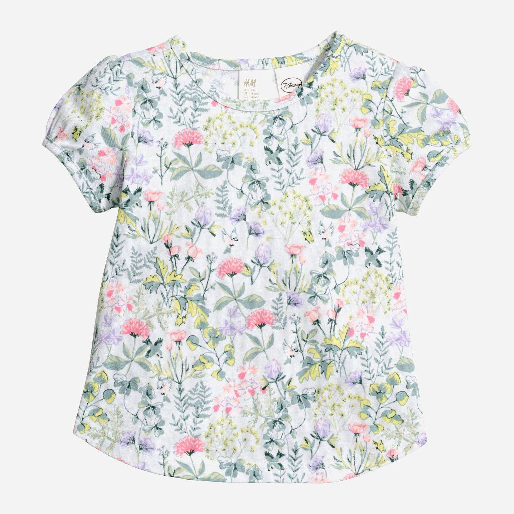 

Футболка H&M 5777977-ABED 74 см Голубая в цветные узоры