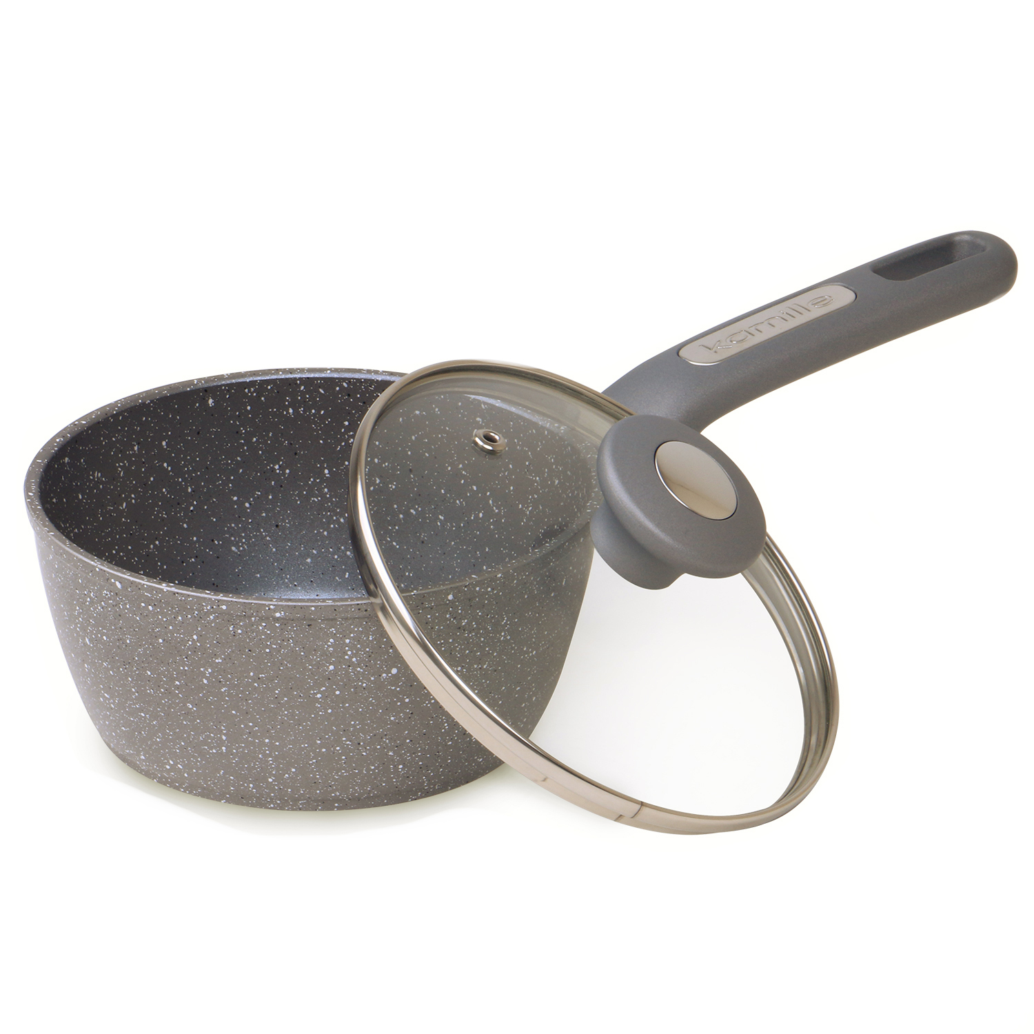 

Ковш 1.8 л с крышкой и гранитным покрытием из алюминия Kamille KM-4280GR