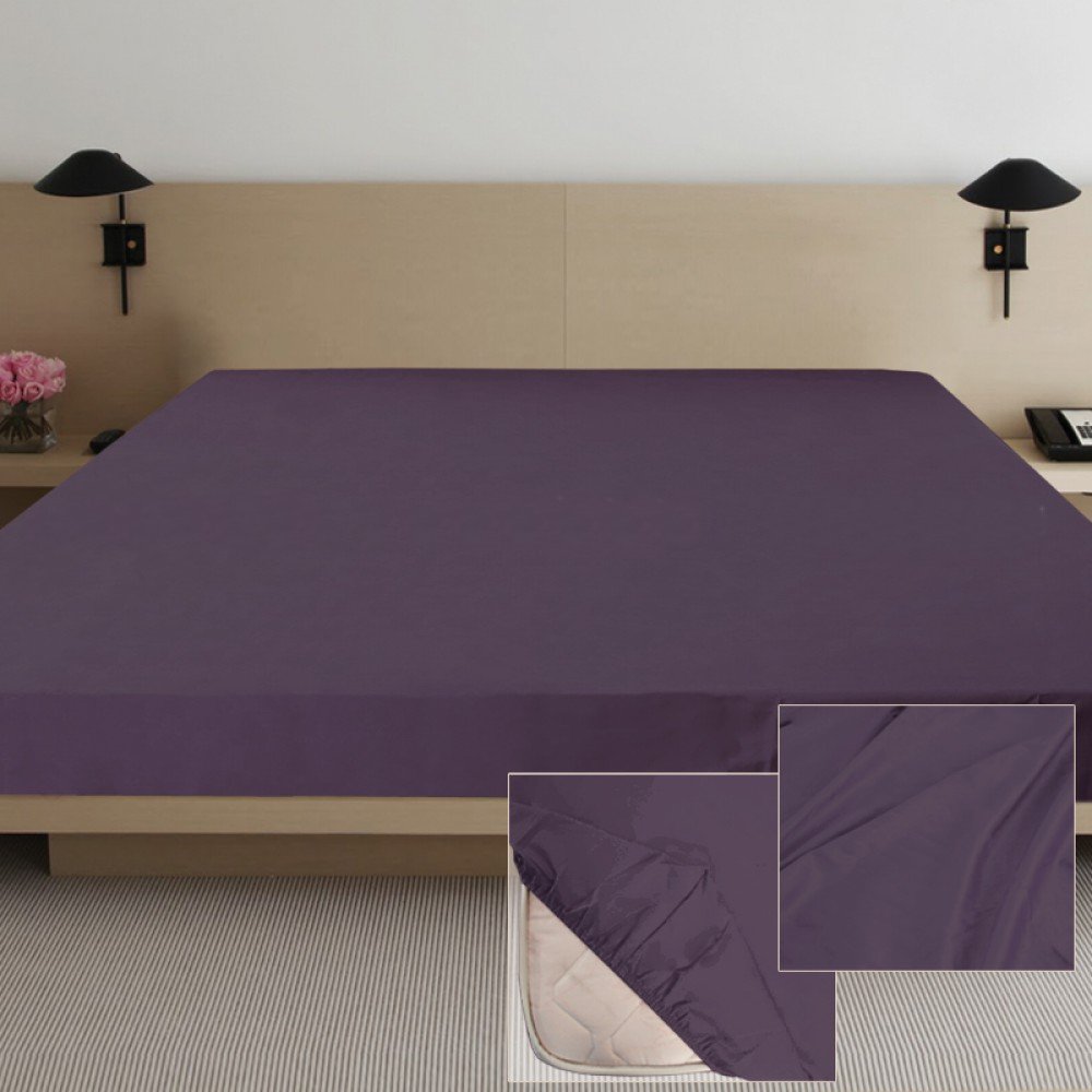 

Простынь на резинке Ярослав Сатин темно-фиолетовая 09 (160*200+20)