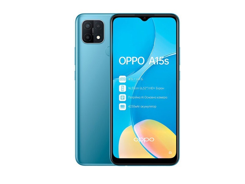 

Смартфон Oppo A15s 4/64Gb Blue