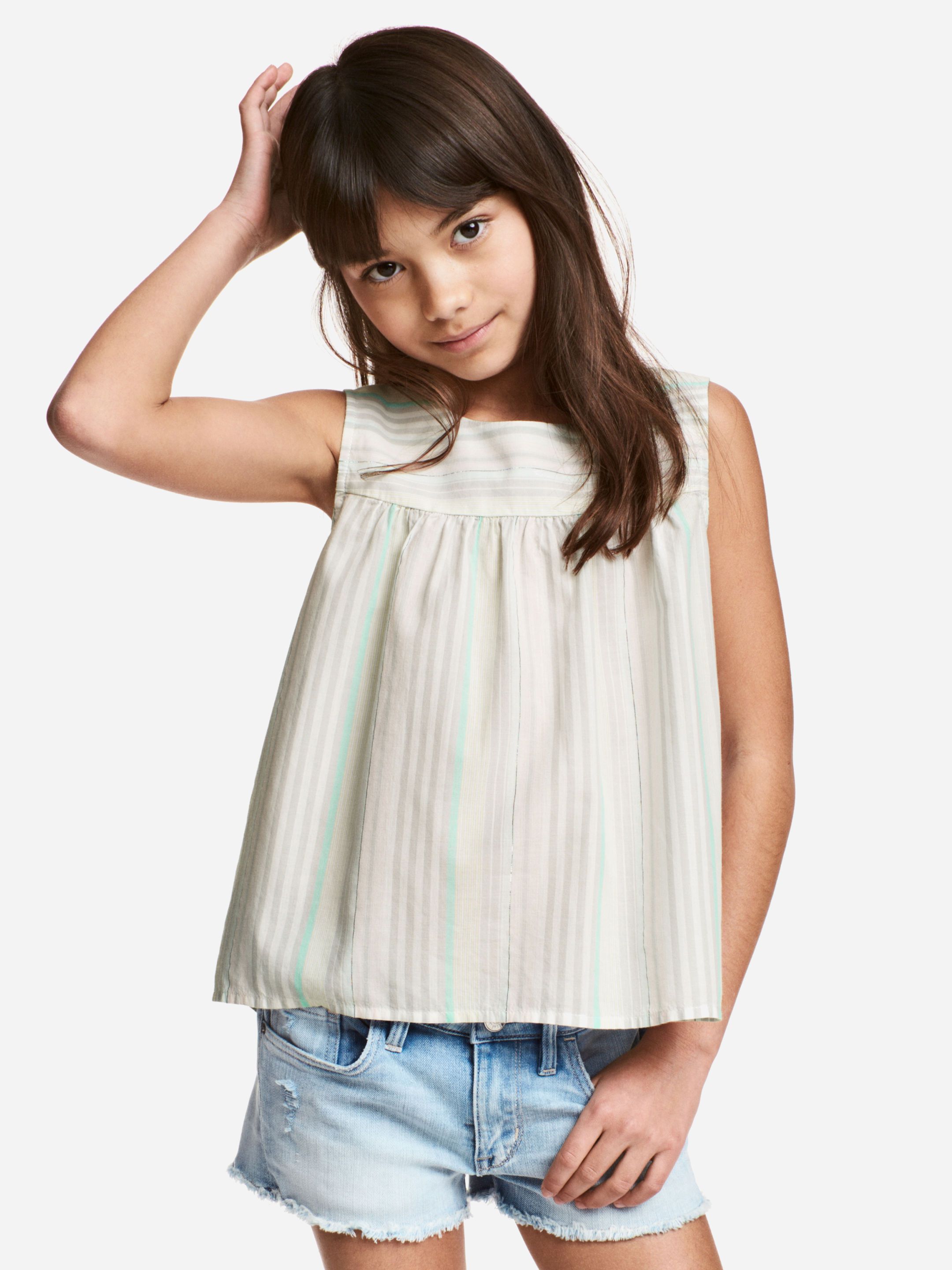 

Блуза H&M 4736065-ABBO 164 см Белая в цветную полоску