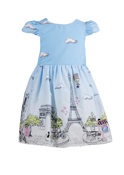 

Красивое детское платье с принтом 2 года (87 см) 3194-light blue голубой цвет