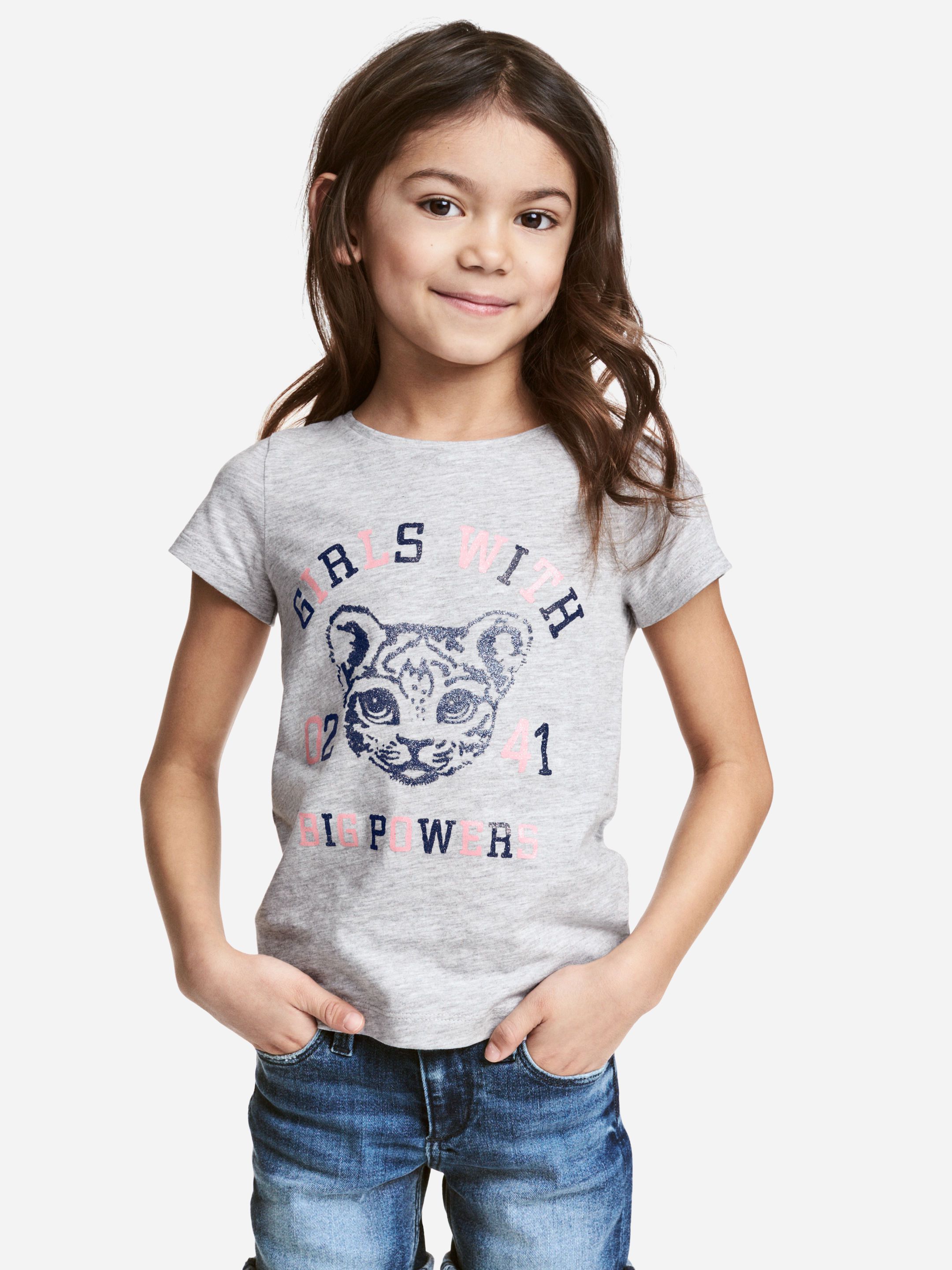 

Футболка H&M 4340385-AAQS 92 см Серая с принтом