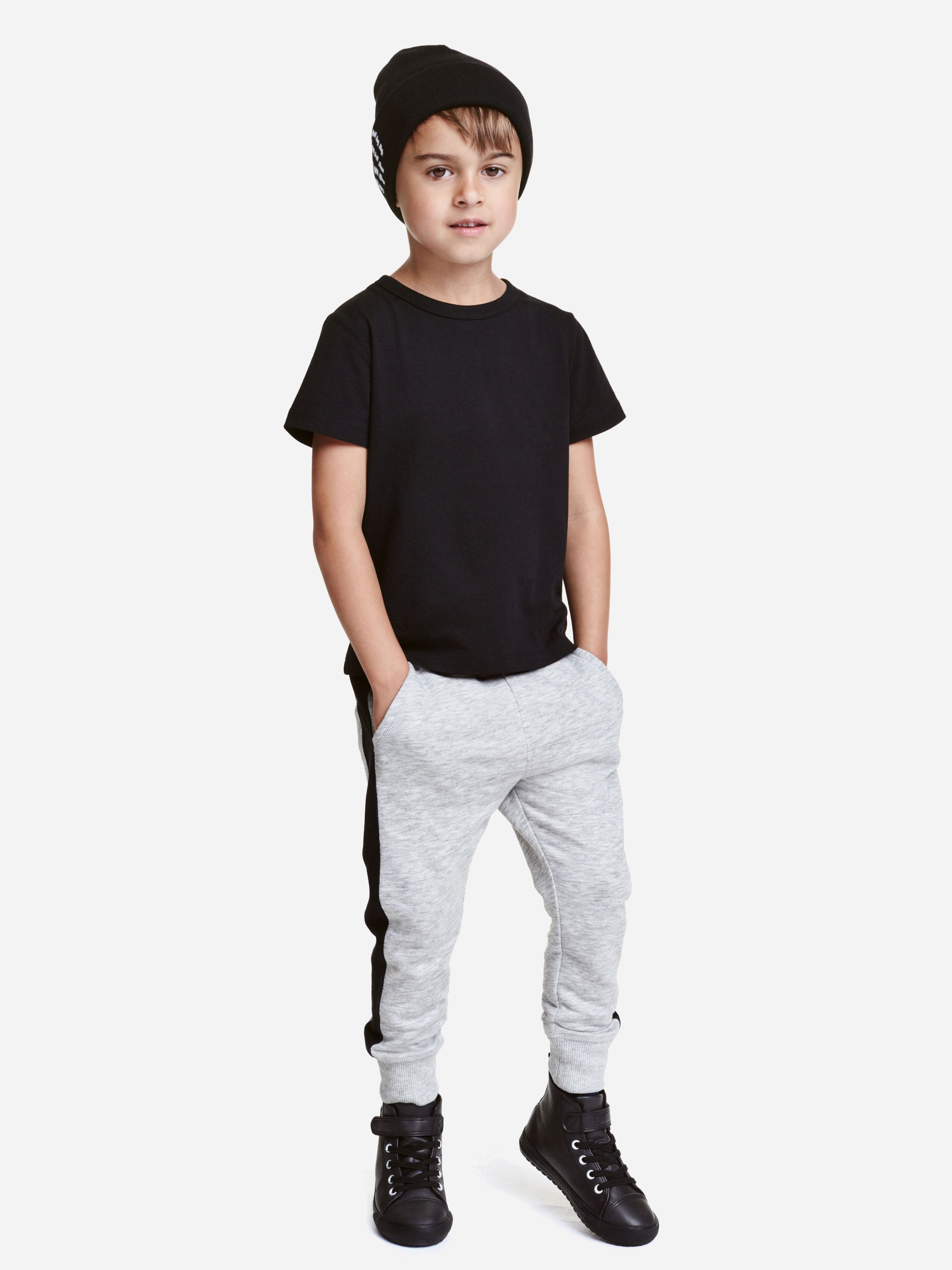 

Спортивные штаны H&M 3977714-AAWL 110 см Серый/Черный