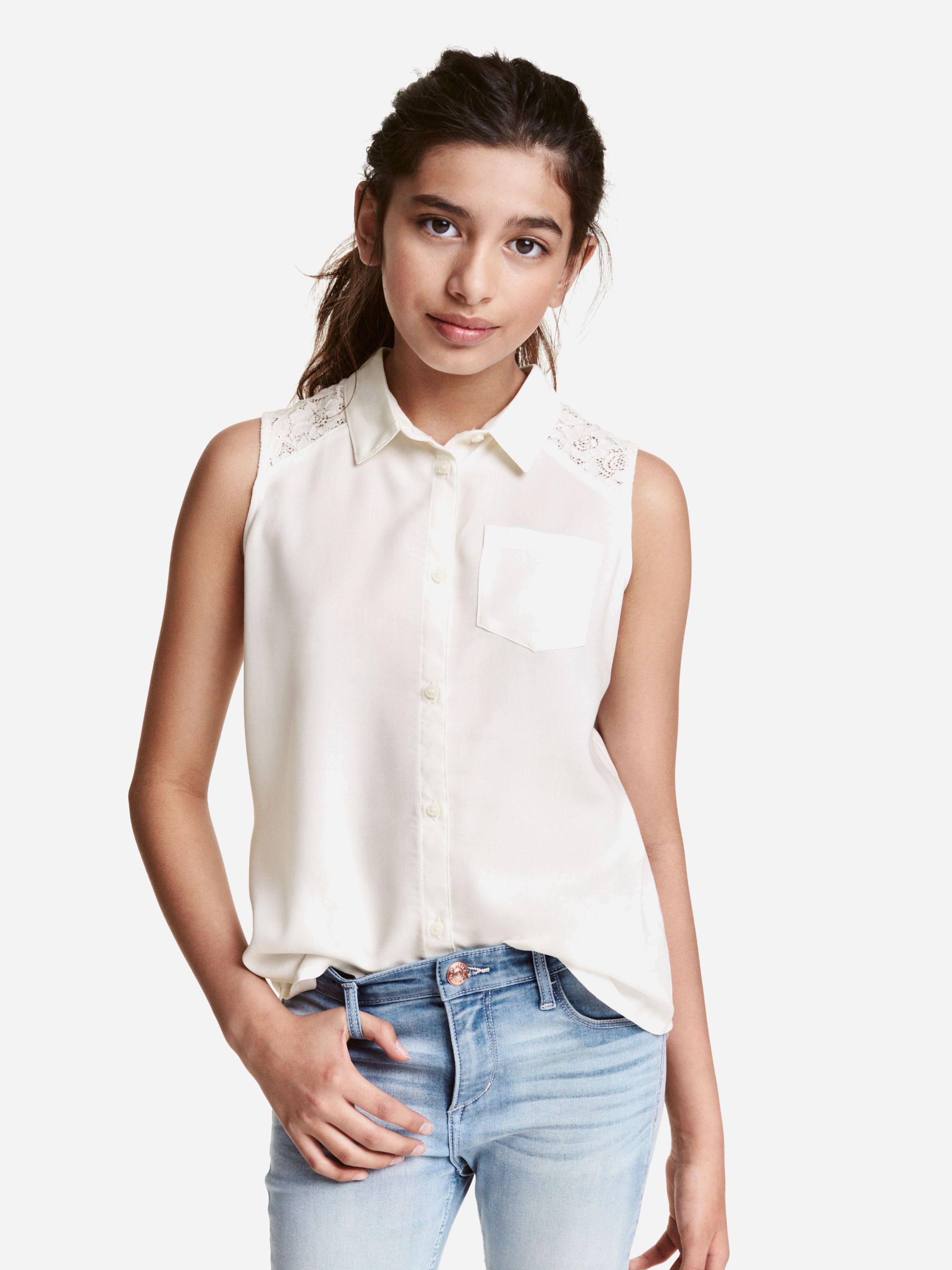 

Блуза H&M 3876394-ACTS ШФ 140 см Белая