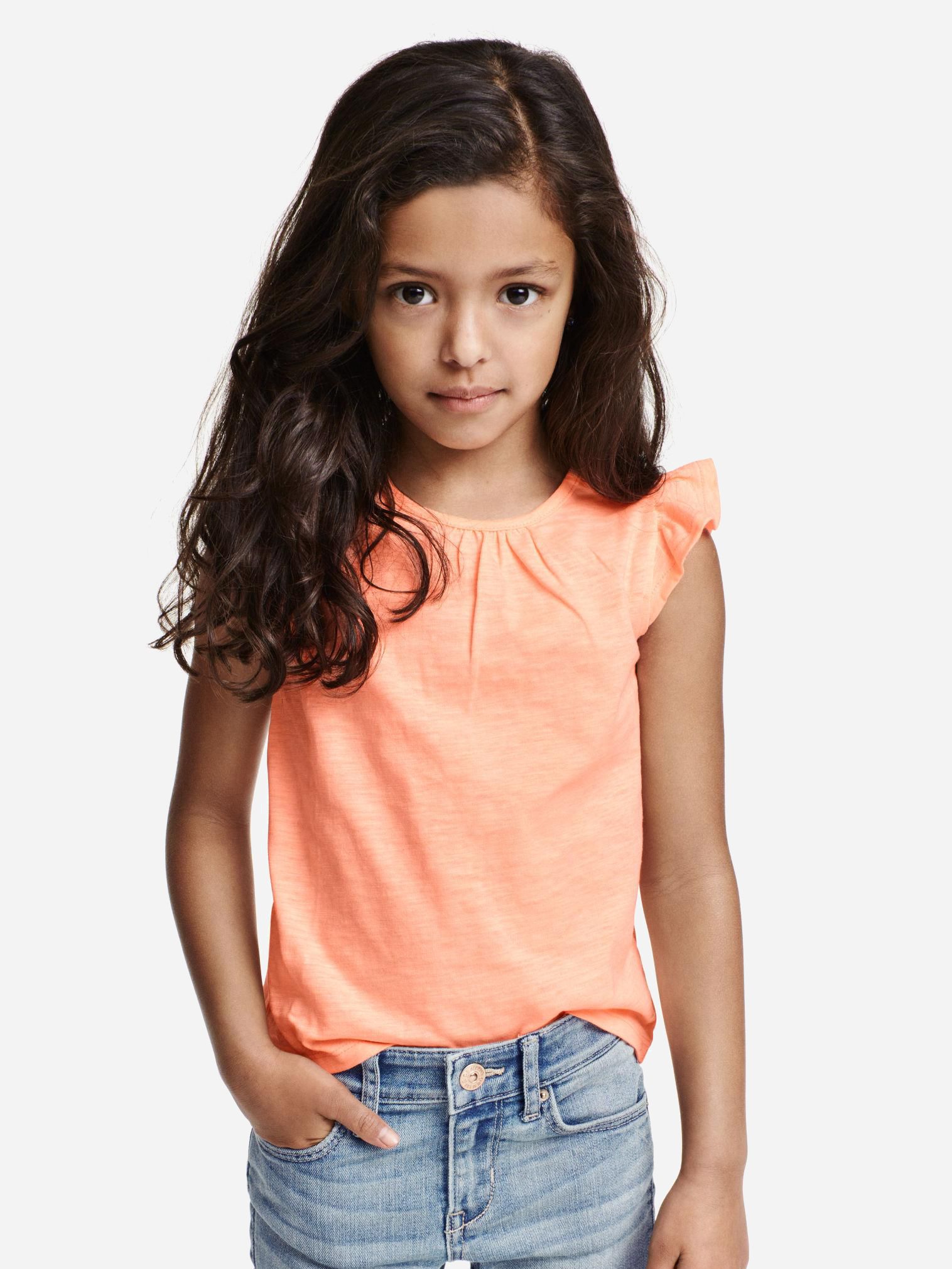 

Футболка H&M 3572733-ACWT 98-104 см Светло-оранжевая