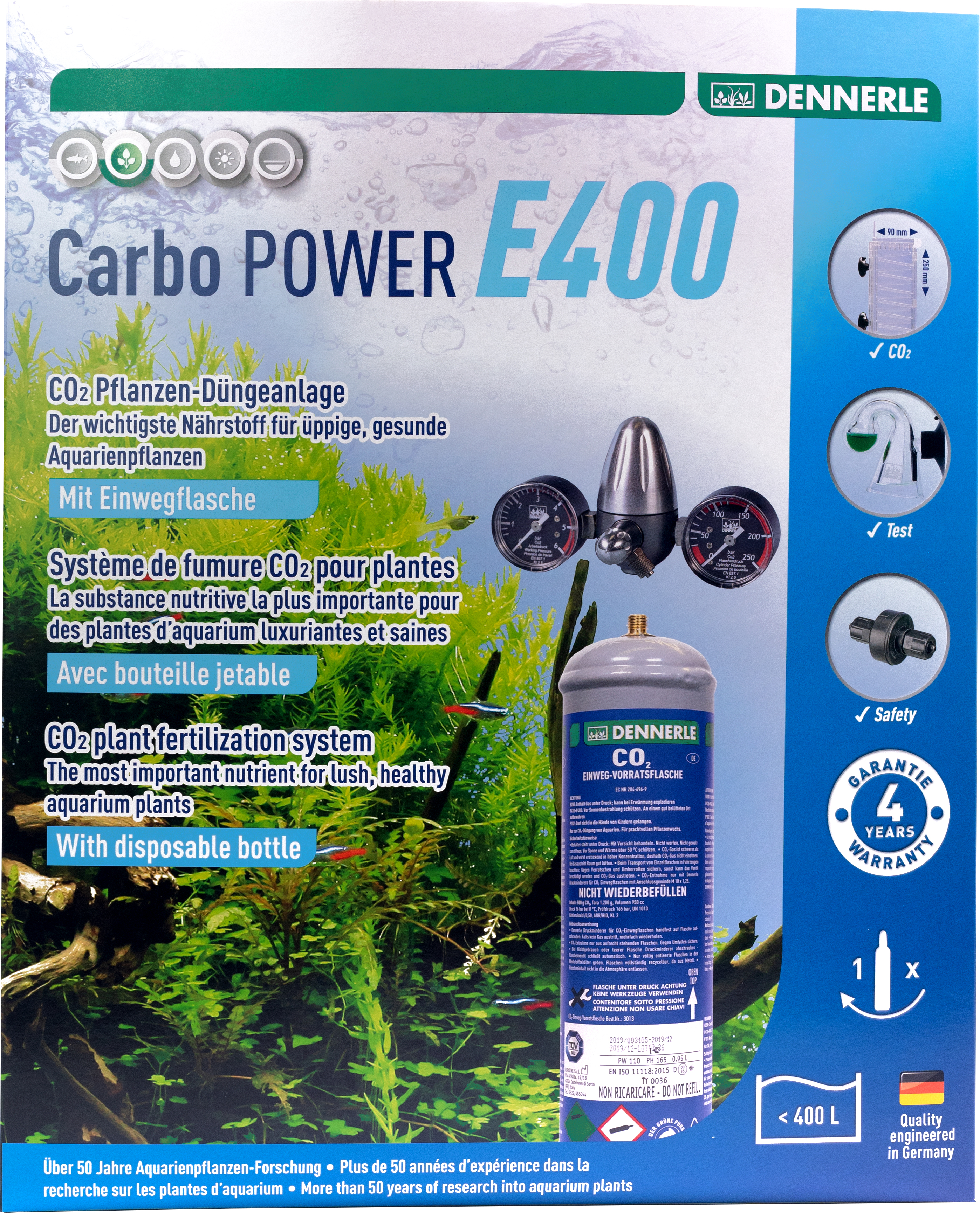 

Установка для удобрения аквариумных растений углекислым газом Dennerle Carbo Power E400