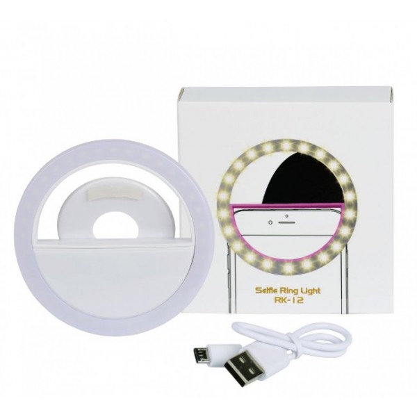 

Селфи кольцо Selfie Ring Light USB белый RK-12 (8060)