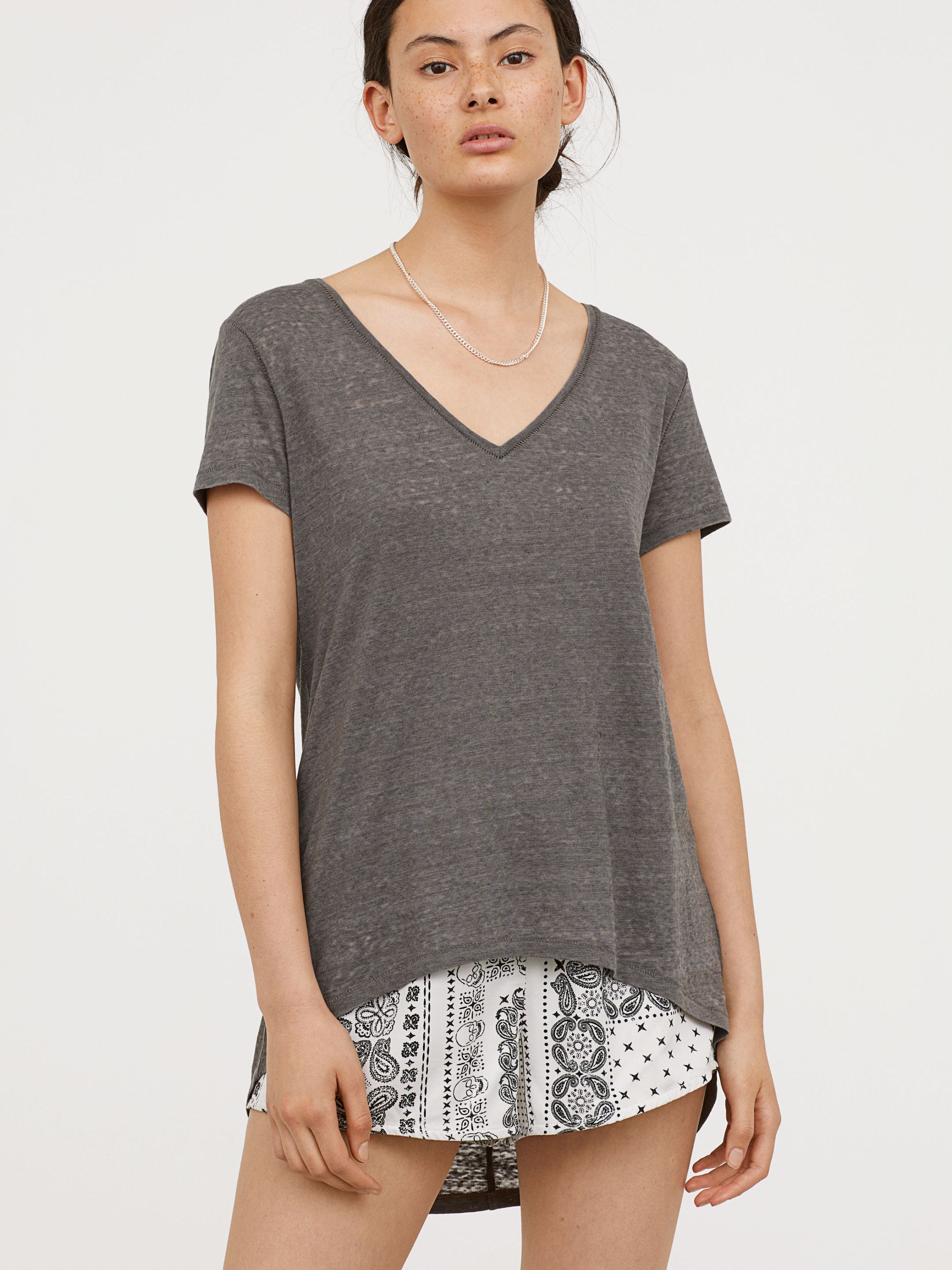 

Футболка H&M 4859736-ACXW XS Темно-серая