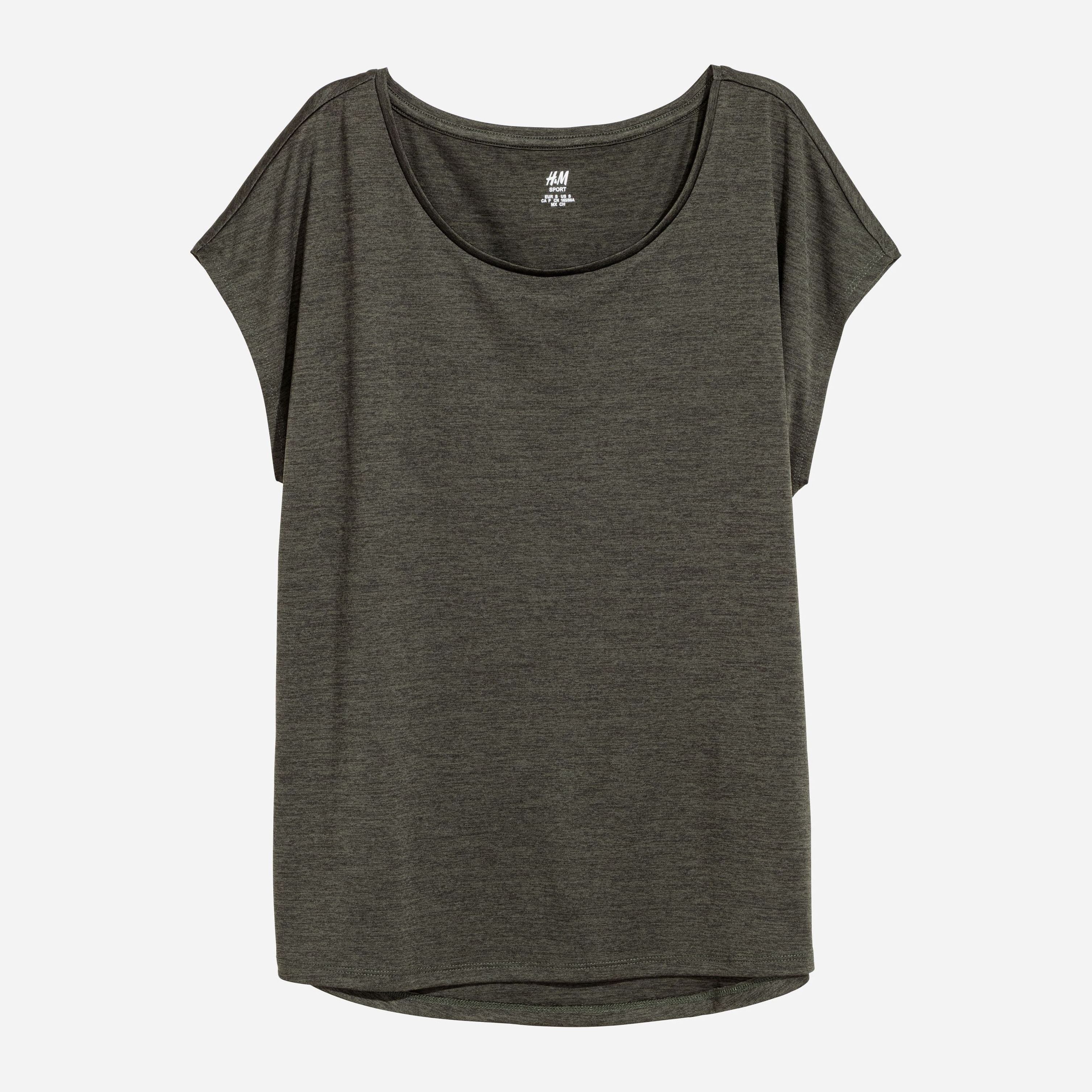 

Футболка H&M 4934256-AATX XS Зеленая с черным