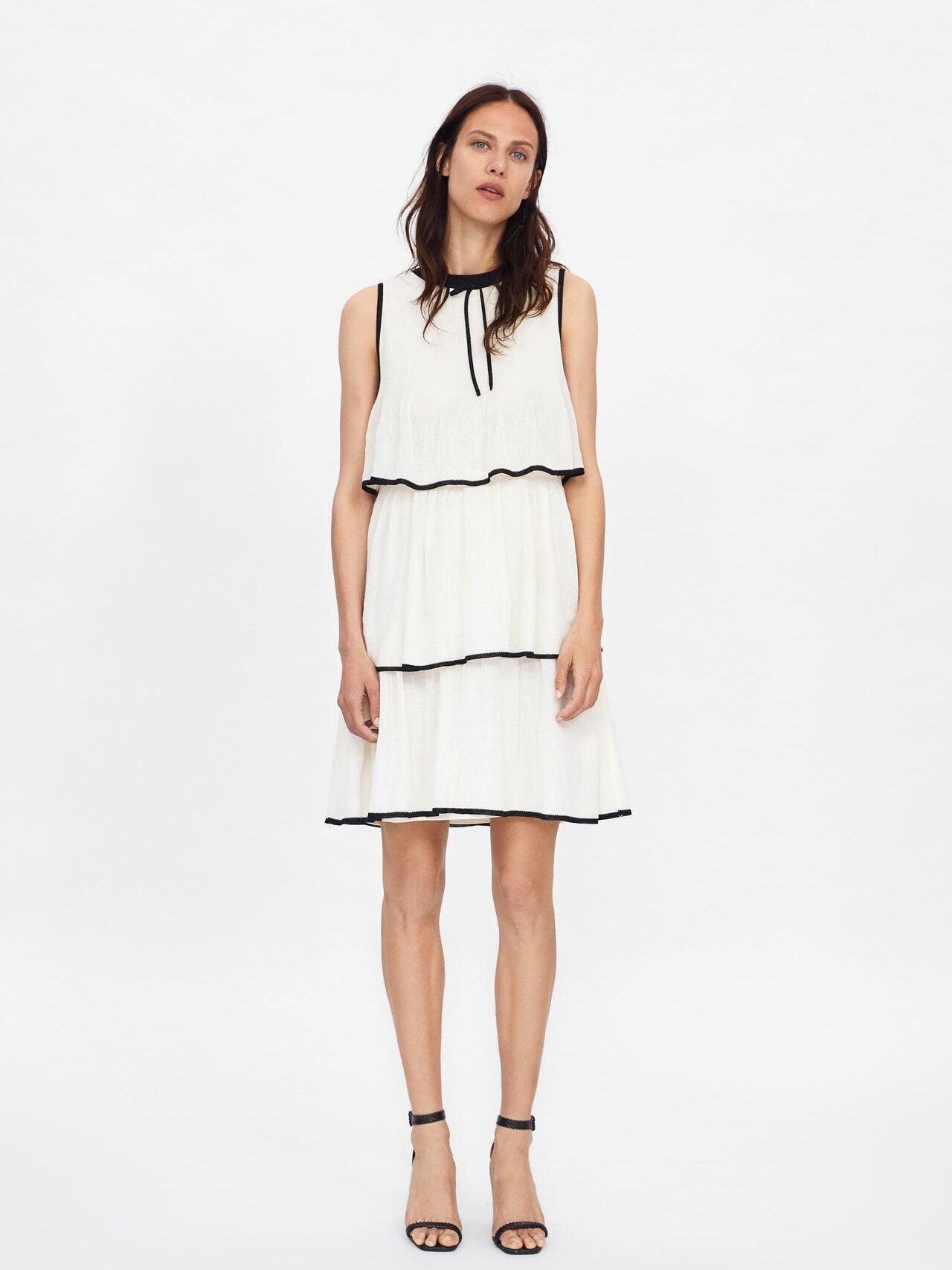 

Платье Zara 4331/026/712-ABQF S Молочное с черным