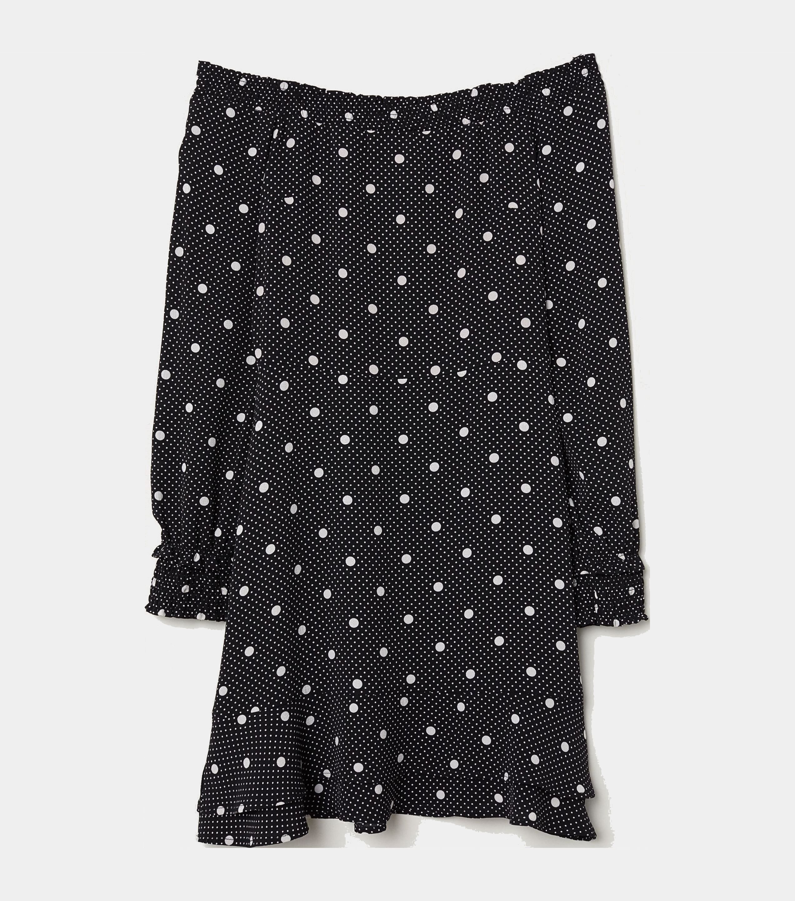 

Платье H&M 5839767-AANX 36 Черное с белым