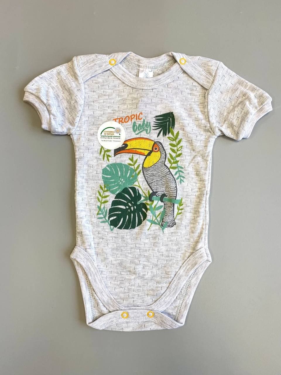 

Боди-футболка Veres Tropic baby 68см Серый