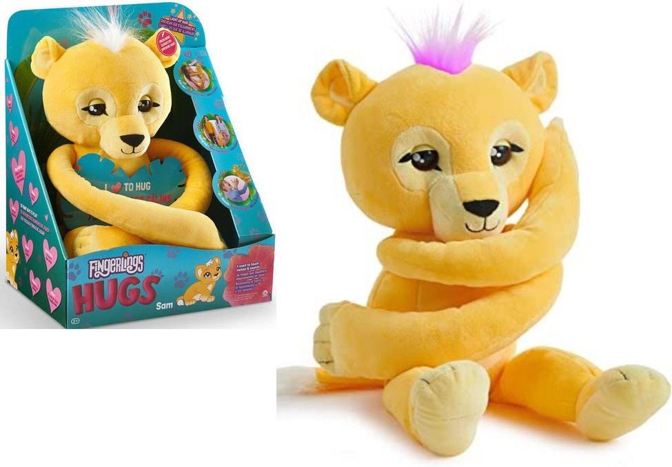 

Интерактивная игрушка WowWee Fingerlings Львенок-обнимашка Жёлтый Sam the Yellow Lion Interactive Plush (3539)