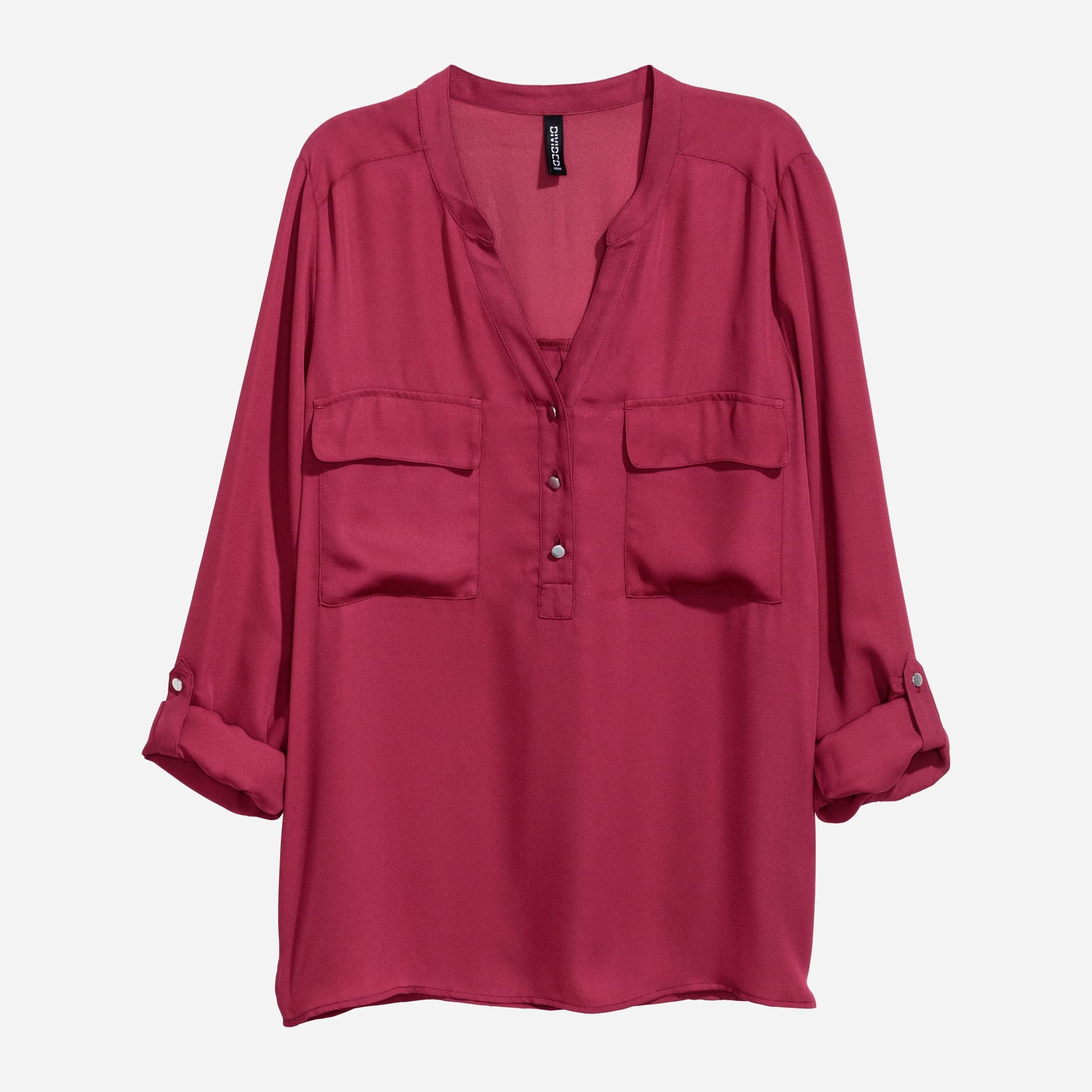 

Блузка H&M 5806747-ACXV 38 Темно-розовая