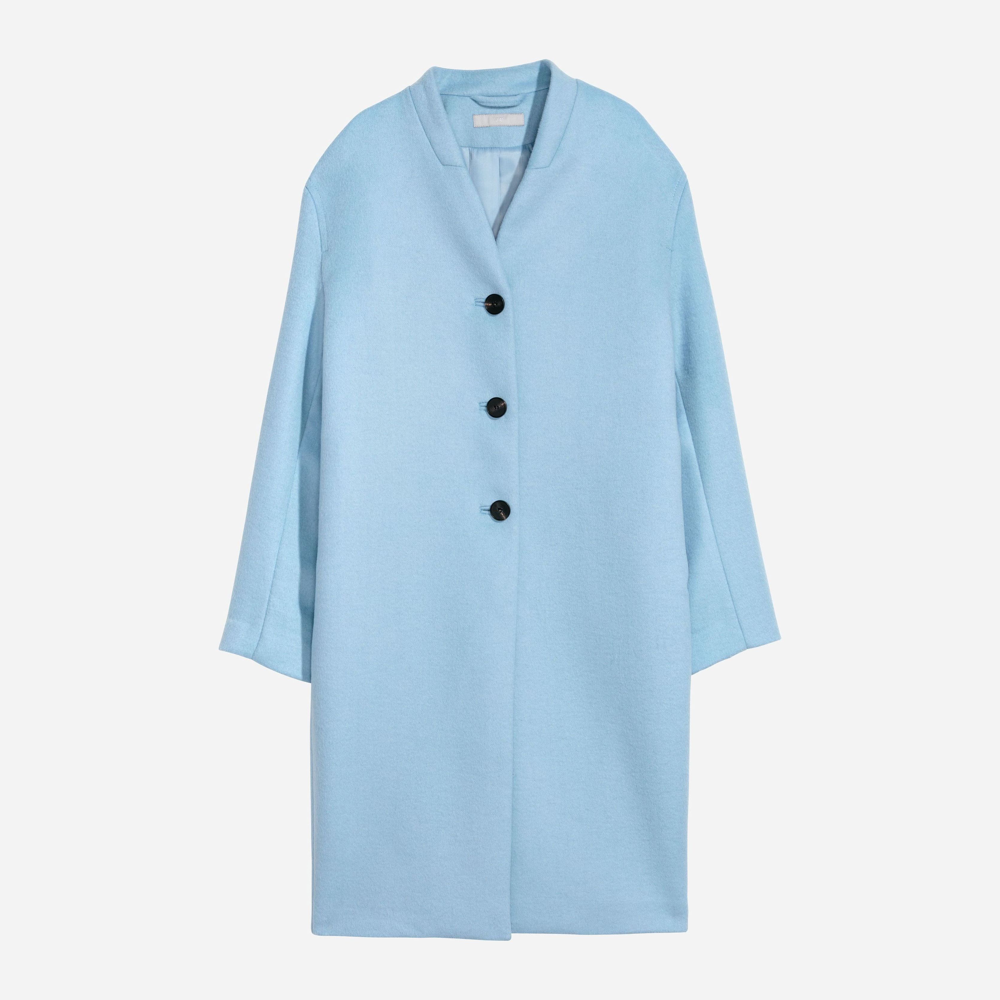 

Пальто H&M 5688497-ACWM  Светло-голубое, Пальто H&M 5688497-ACWM 38 Светло-голубое