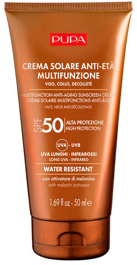 Акція на Антивозрастной солнцезащитный крем для лица, шеи и декольте Pupa Sun Care Multifunction Anti-Aging Sunscreen Cream SPF 50 50 мл (8011607331703) від Rozetka UA