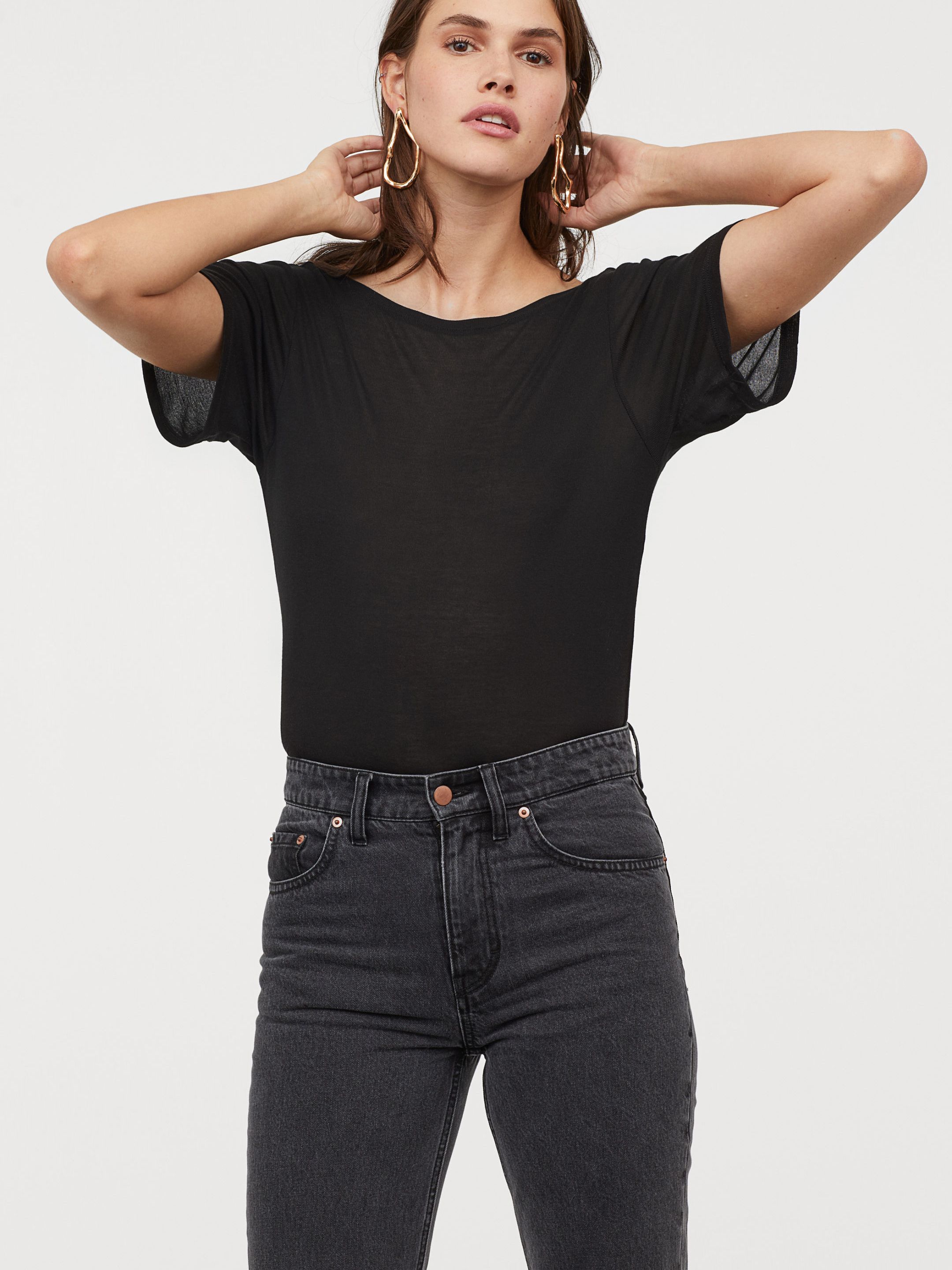 

Футболка H&M 4454197-AAAD 36 Черная