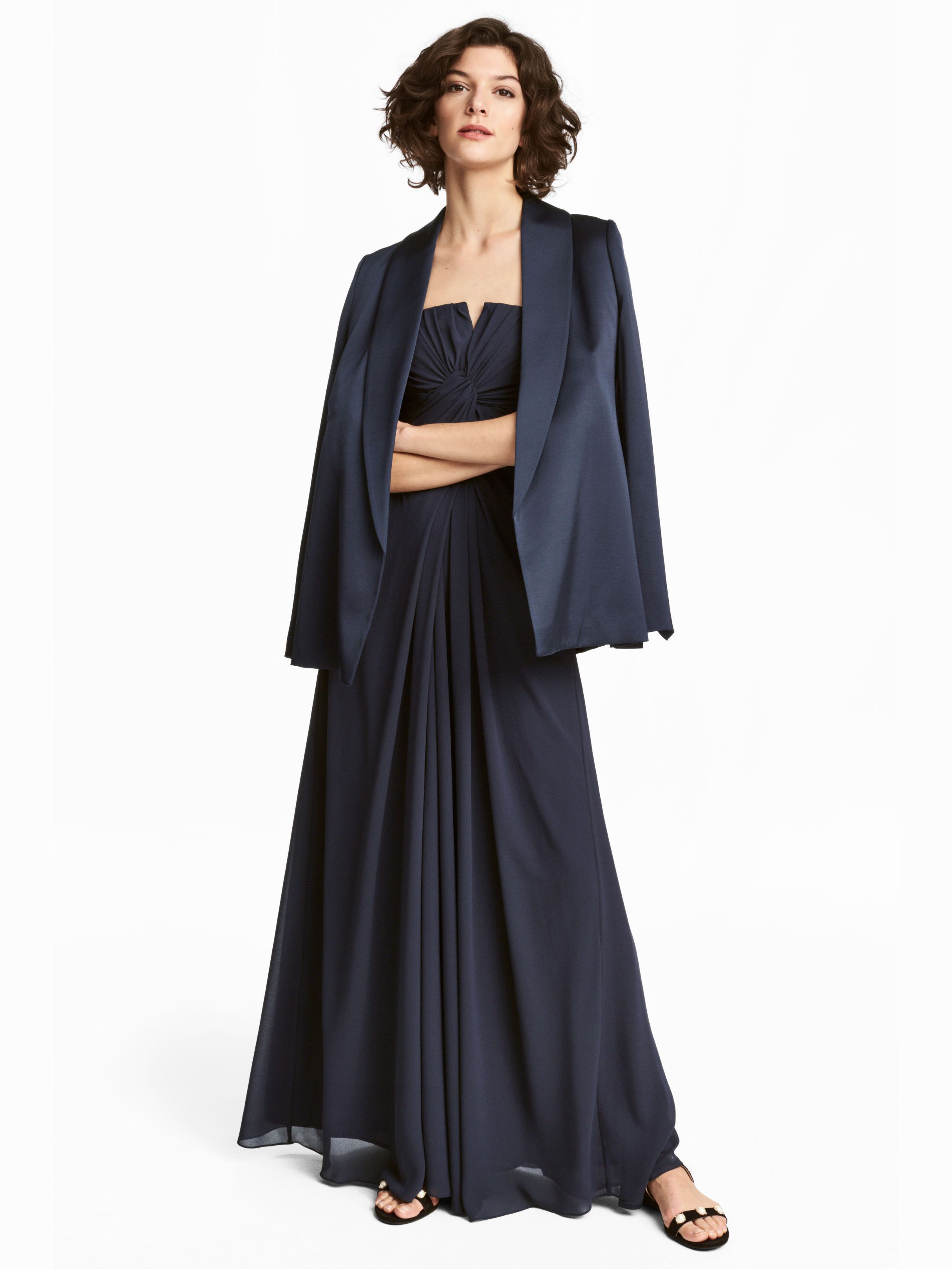 

Платье H&M 4810055-AAQJ 36 Темно-синее