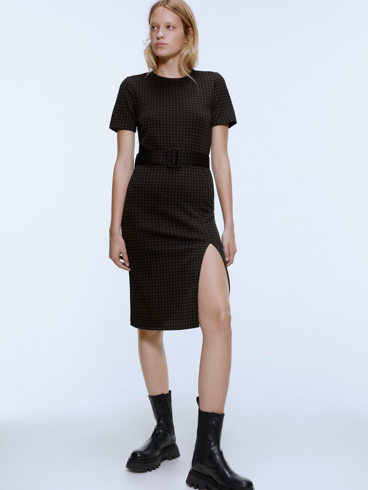 

Платье Zara 4215/904/031-ABTR M Зеленое с черным