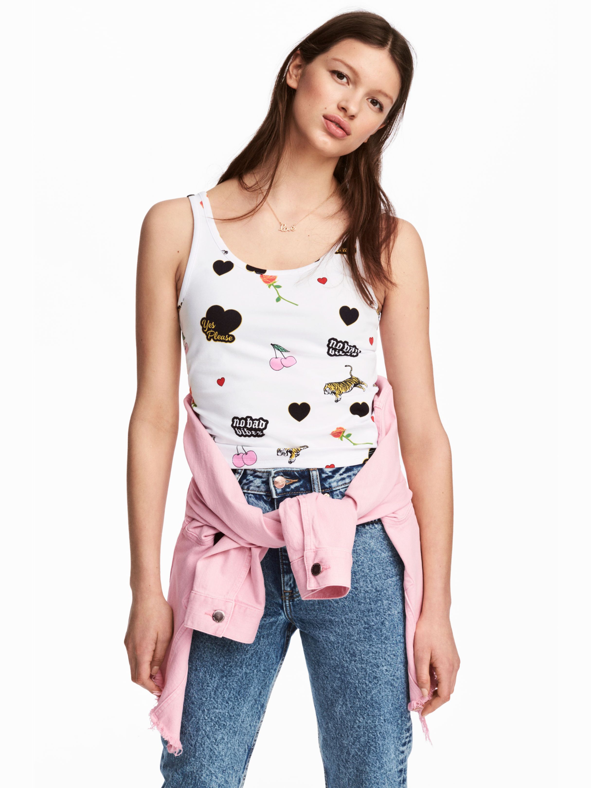 

Топ H&M 5253235-AAXY S Белый