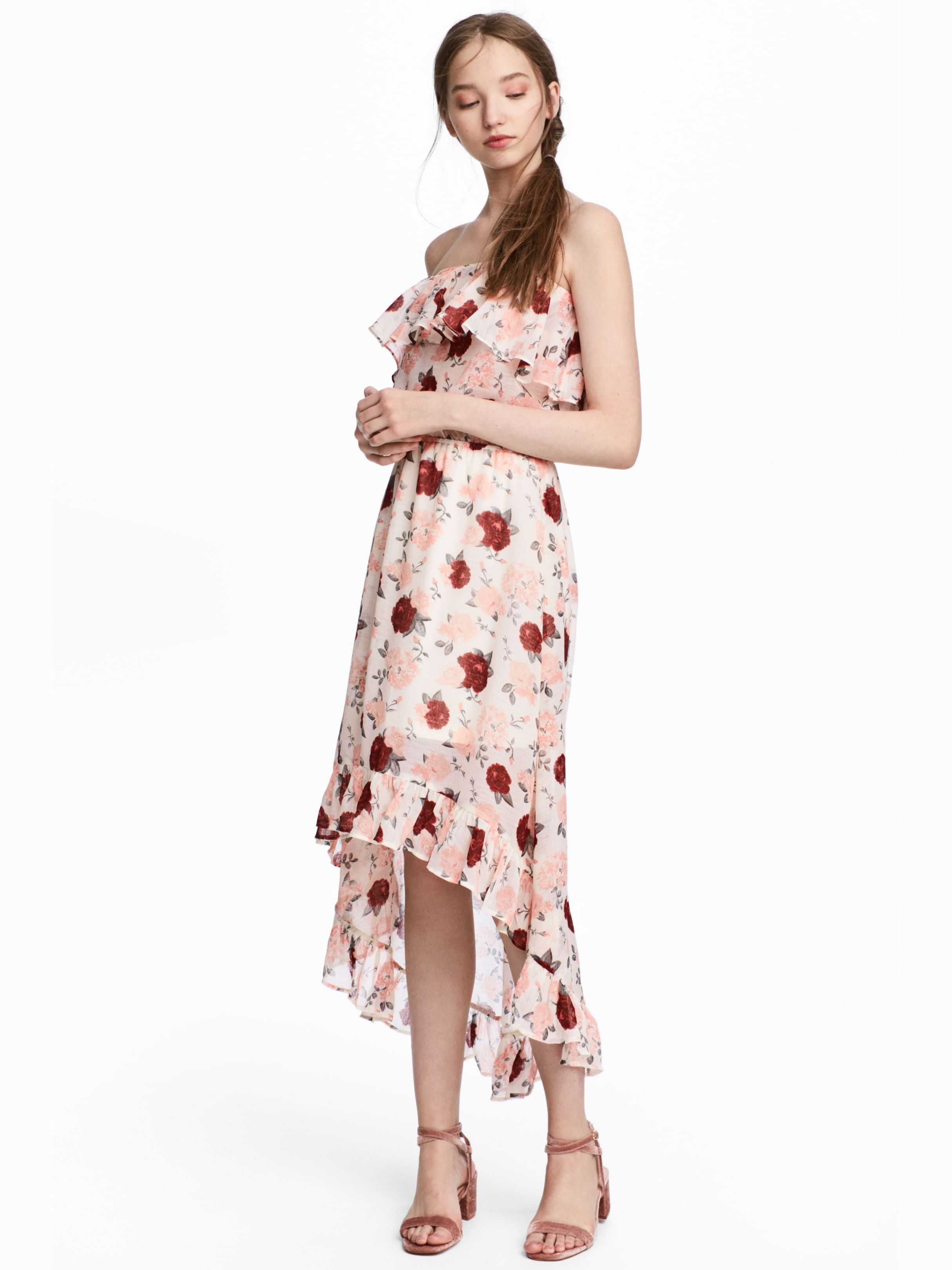 

Платье H&M 4061816-ABSO 36 Молочное с разноцветным