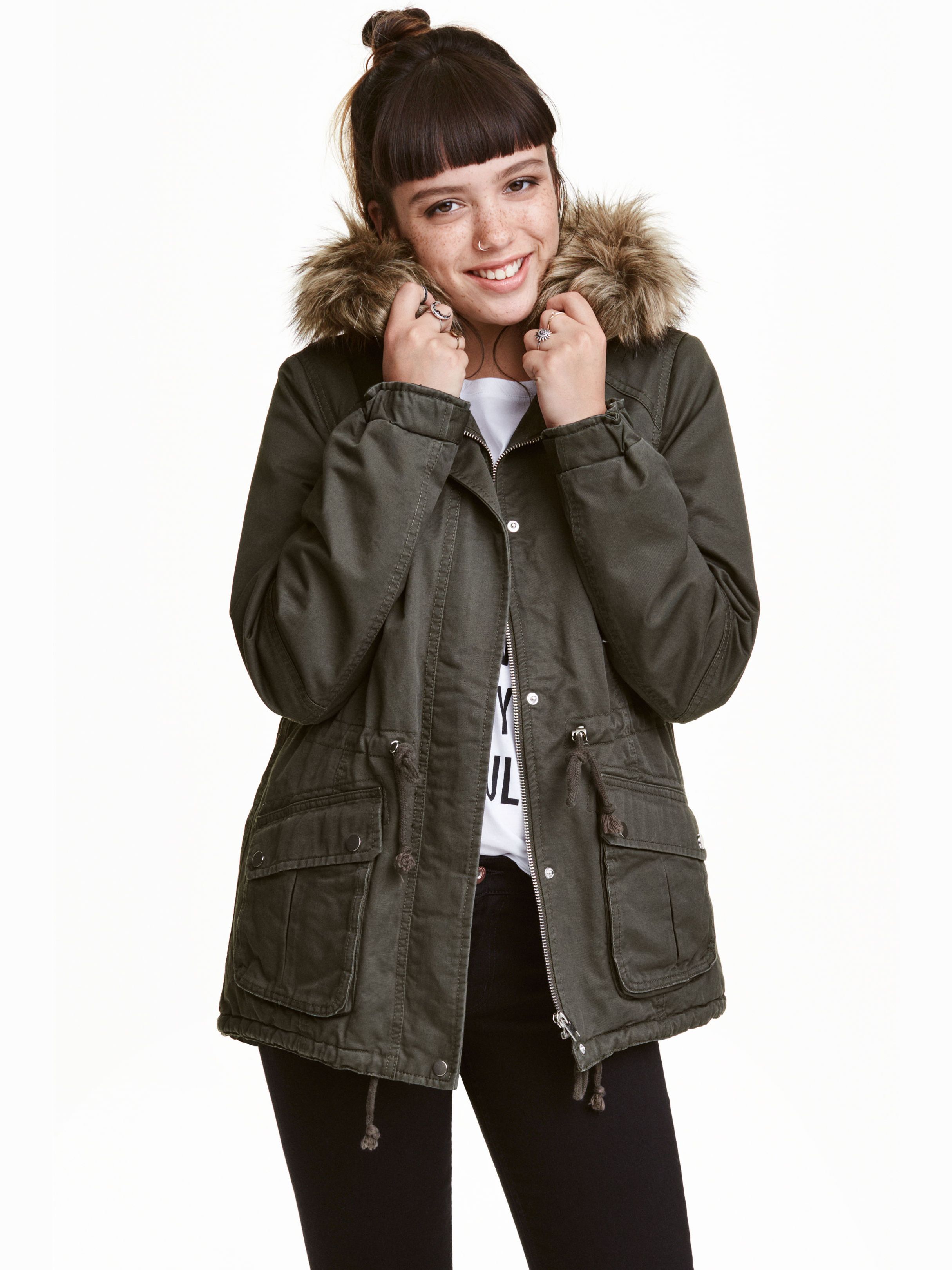 

Парка H&M 4011366-ACUW 34 Зеленая