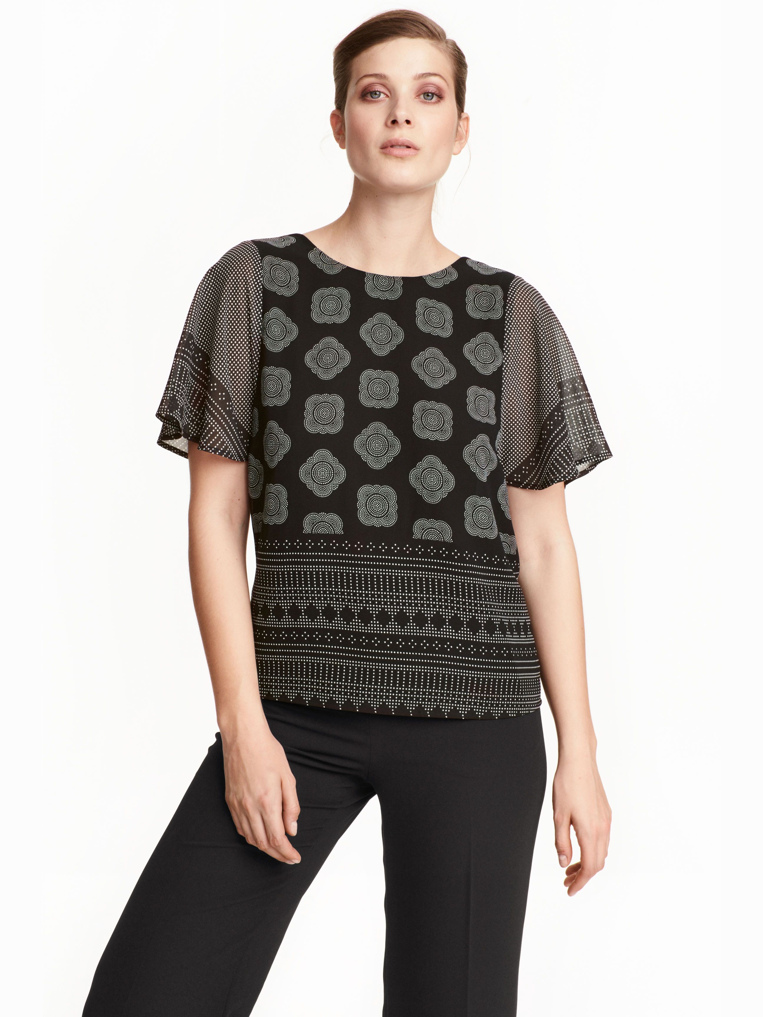 

Блузка H&M 4017064-ACRV 38 Черная с белым