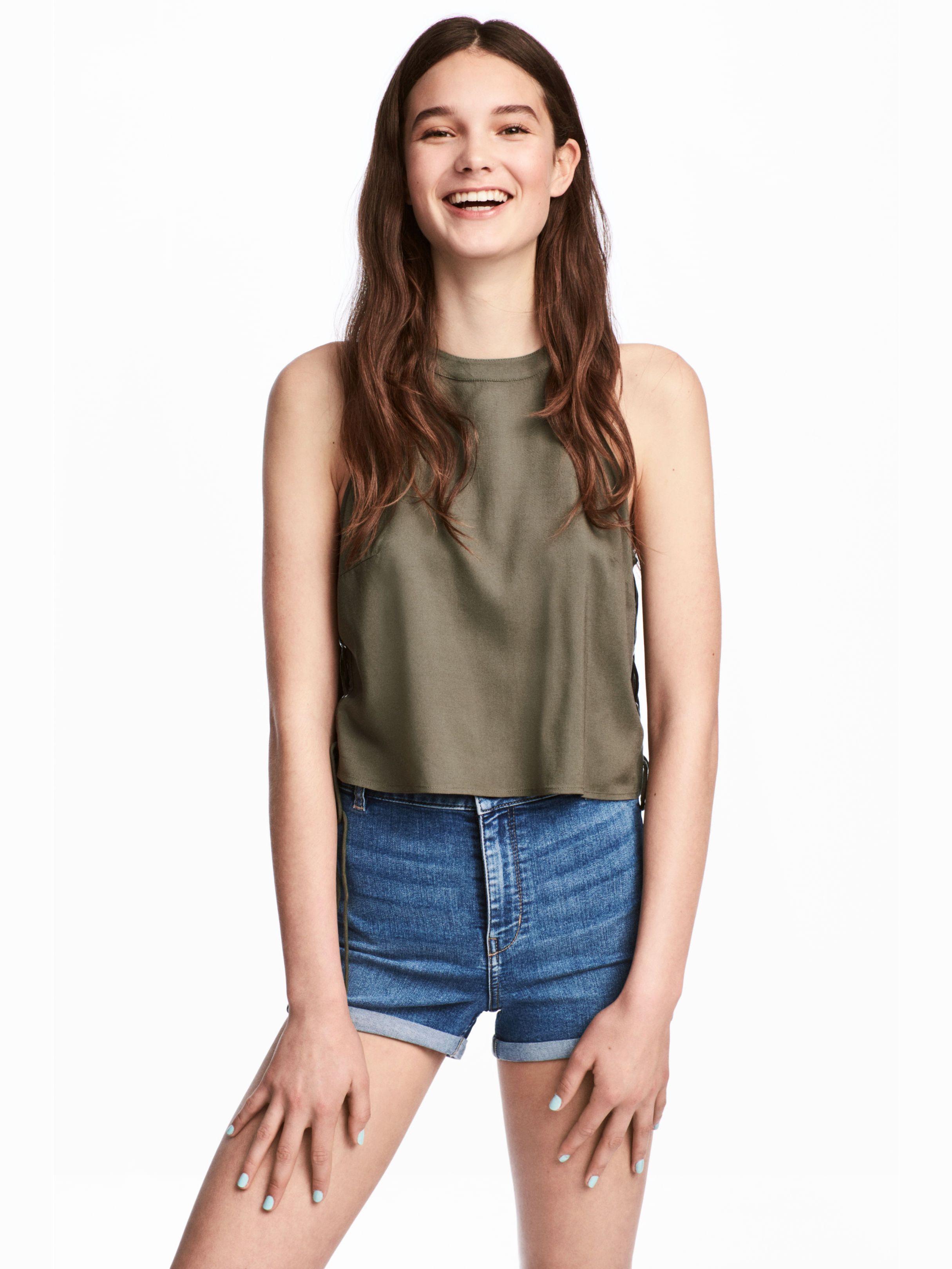 

Топ H&M 5392396-ABTE 46 Болотный