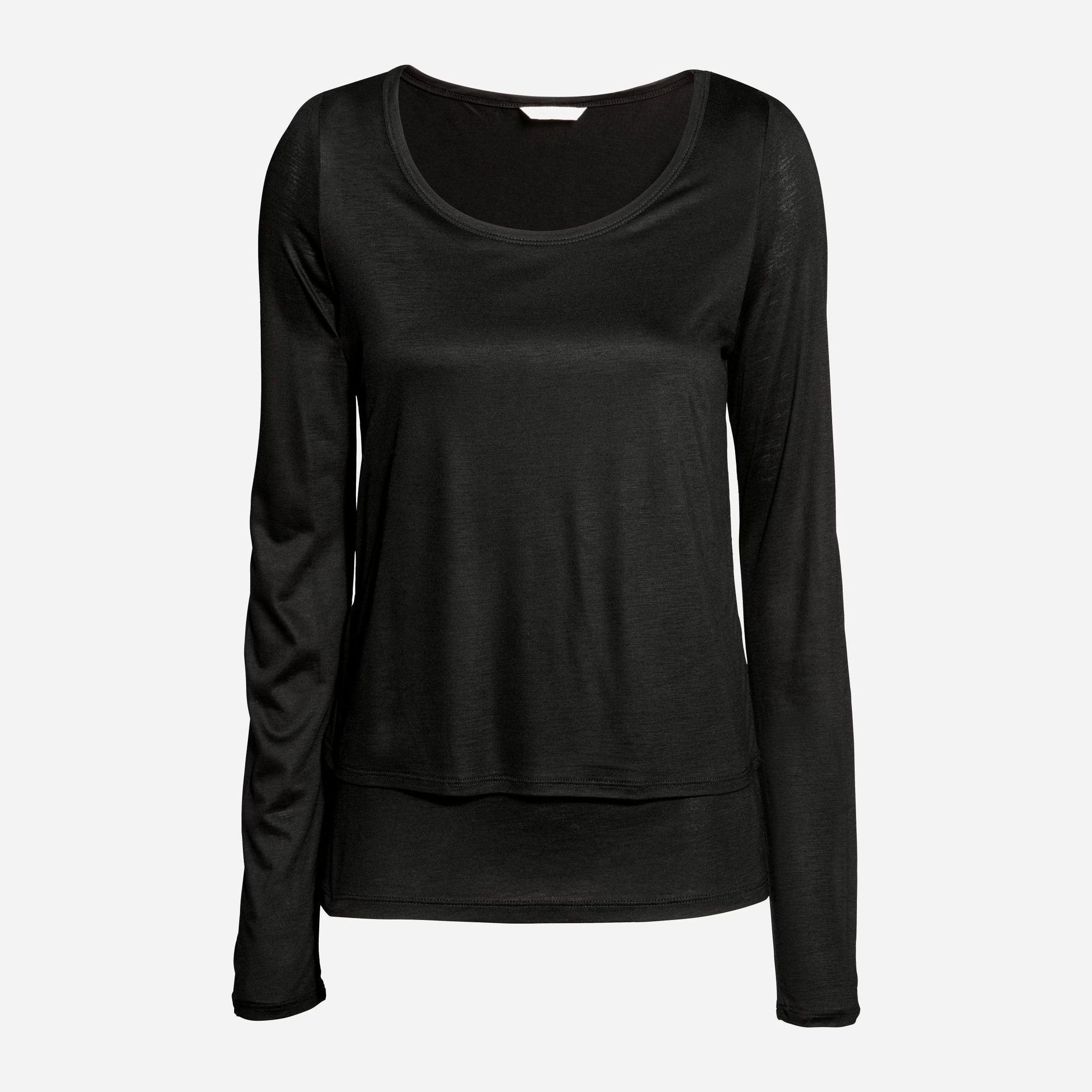 

Лонгслив для беременных H&M Mama 5710527-AAAD XL Черный