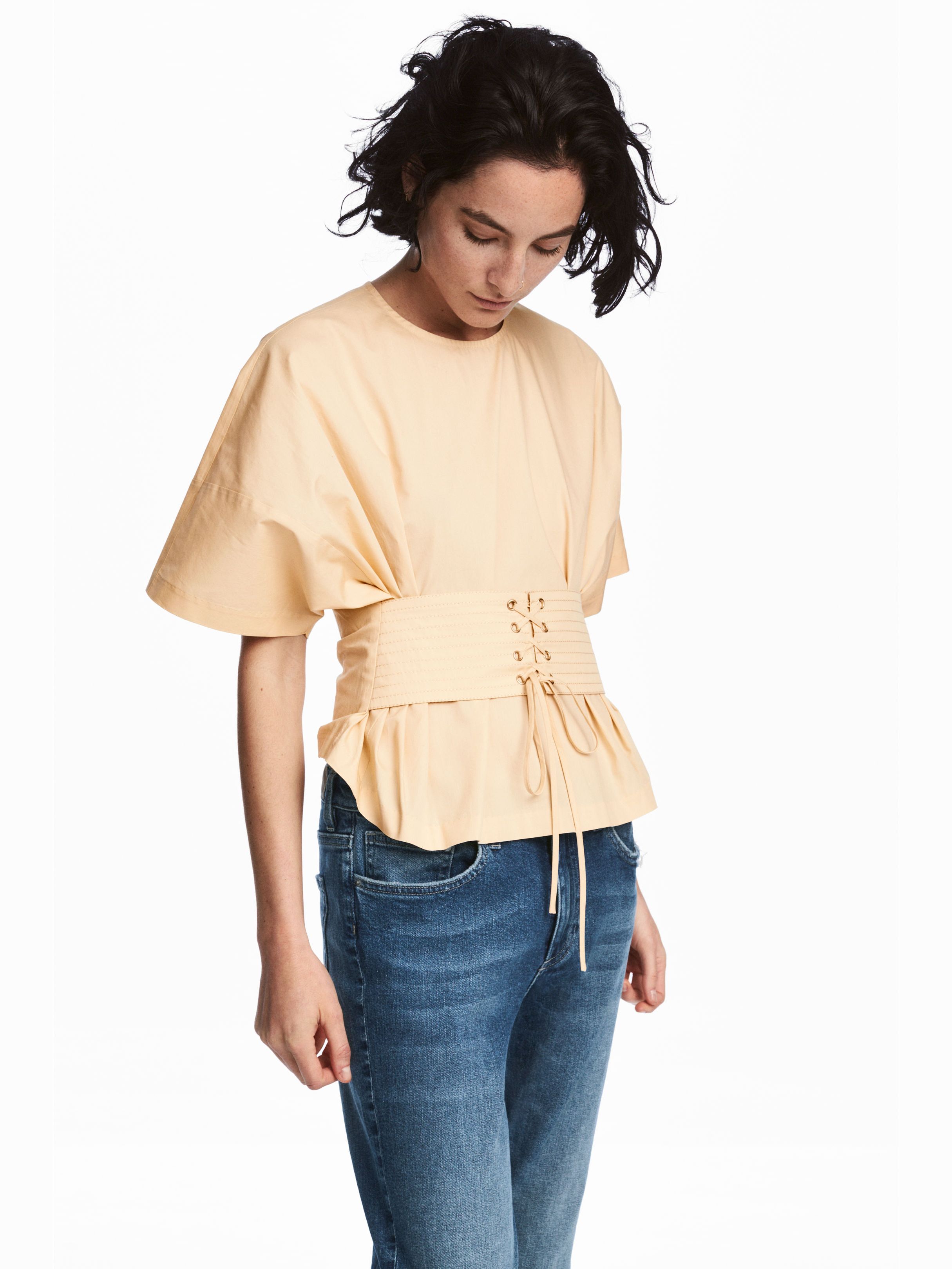 

Блузка H&M 5596036-ACWJ 44 Светло-бежевая