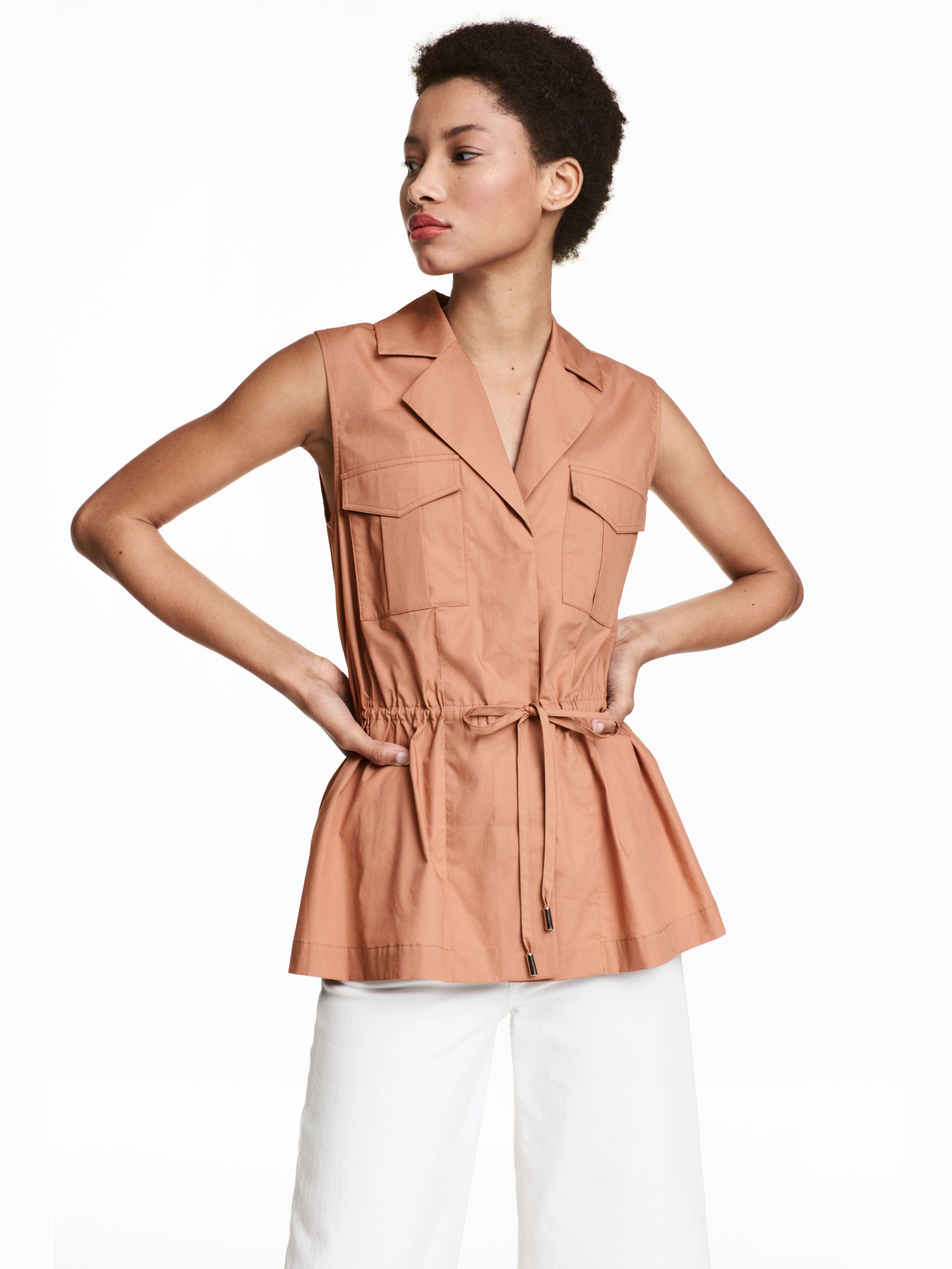 

Блузка H&M 5596186-ACTQ 44 Бежевая
