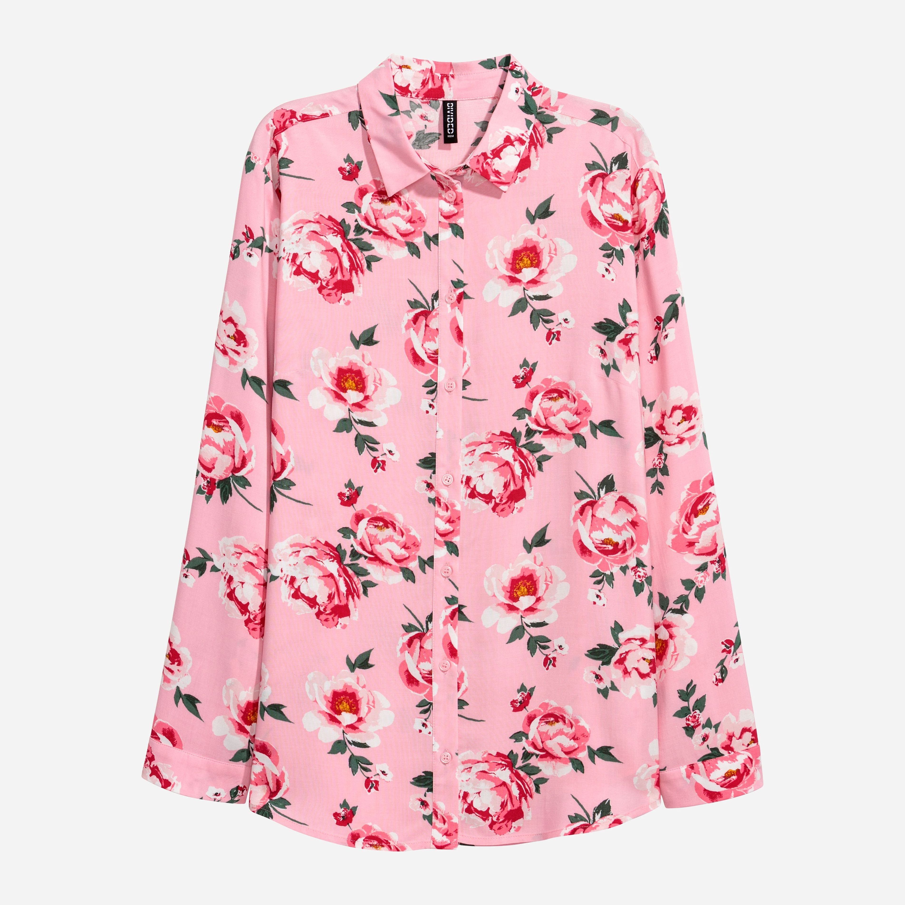 

Блузка H&M 5524737-AAPA 40 Розовая с разноцветным