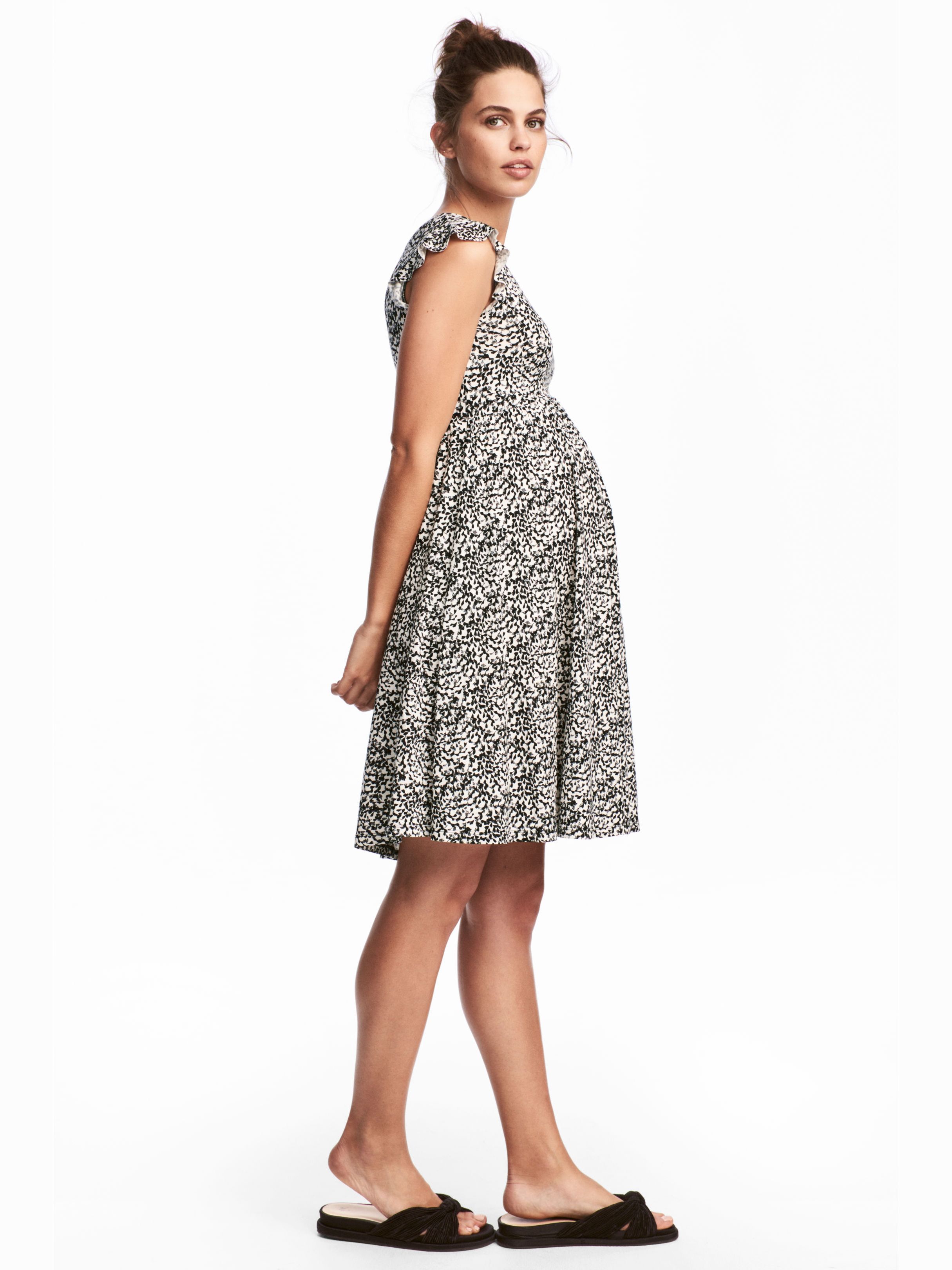 

Платье для беременных H&M Mama 5522276-AAOL XS Белое с черным