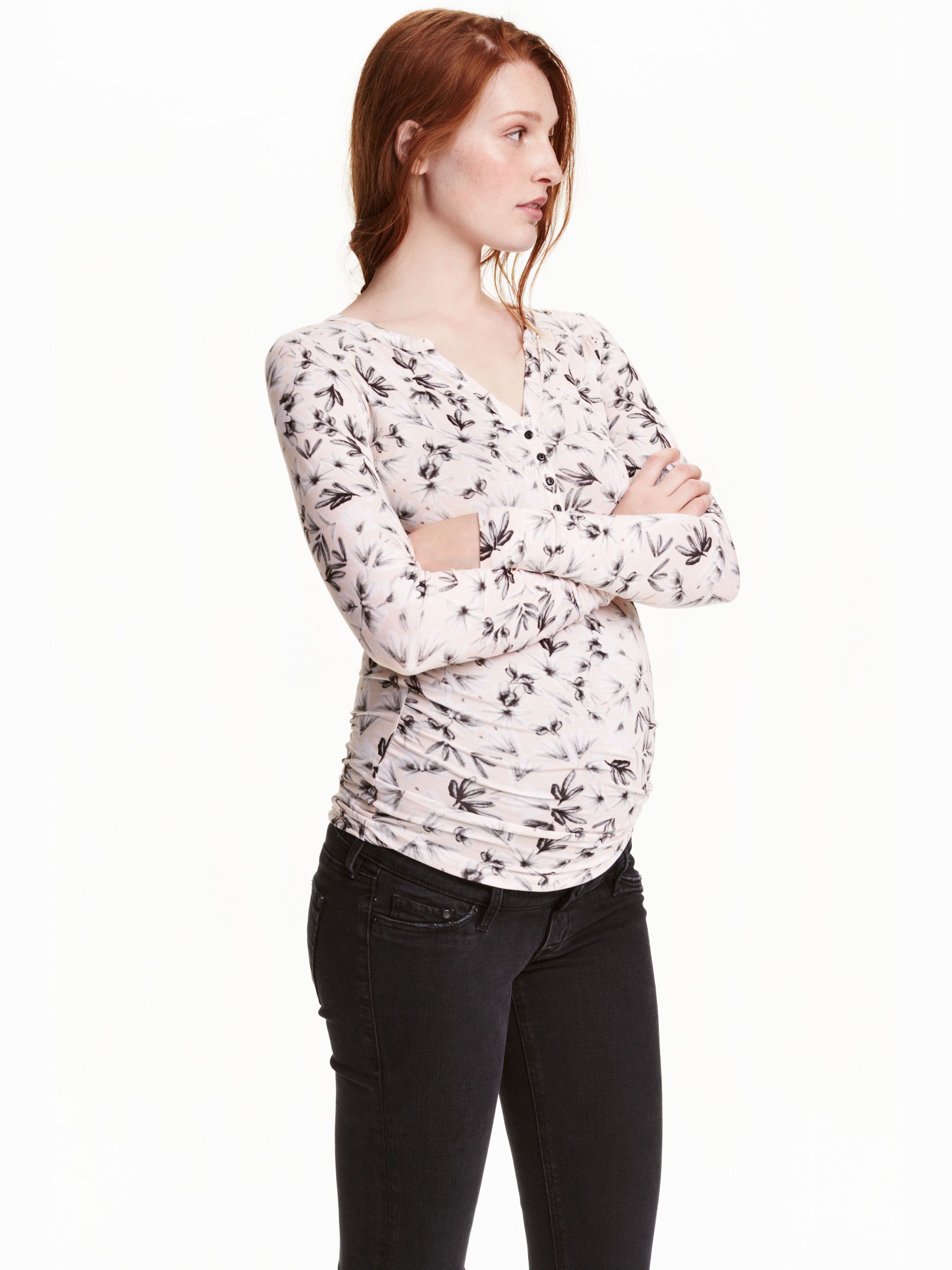 

Блузка H&M 3986224-ABWQ L Бледно-розовая