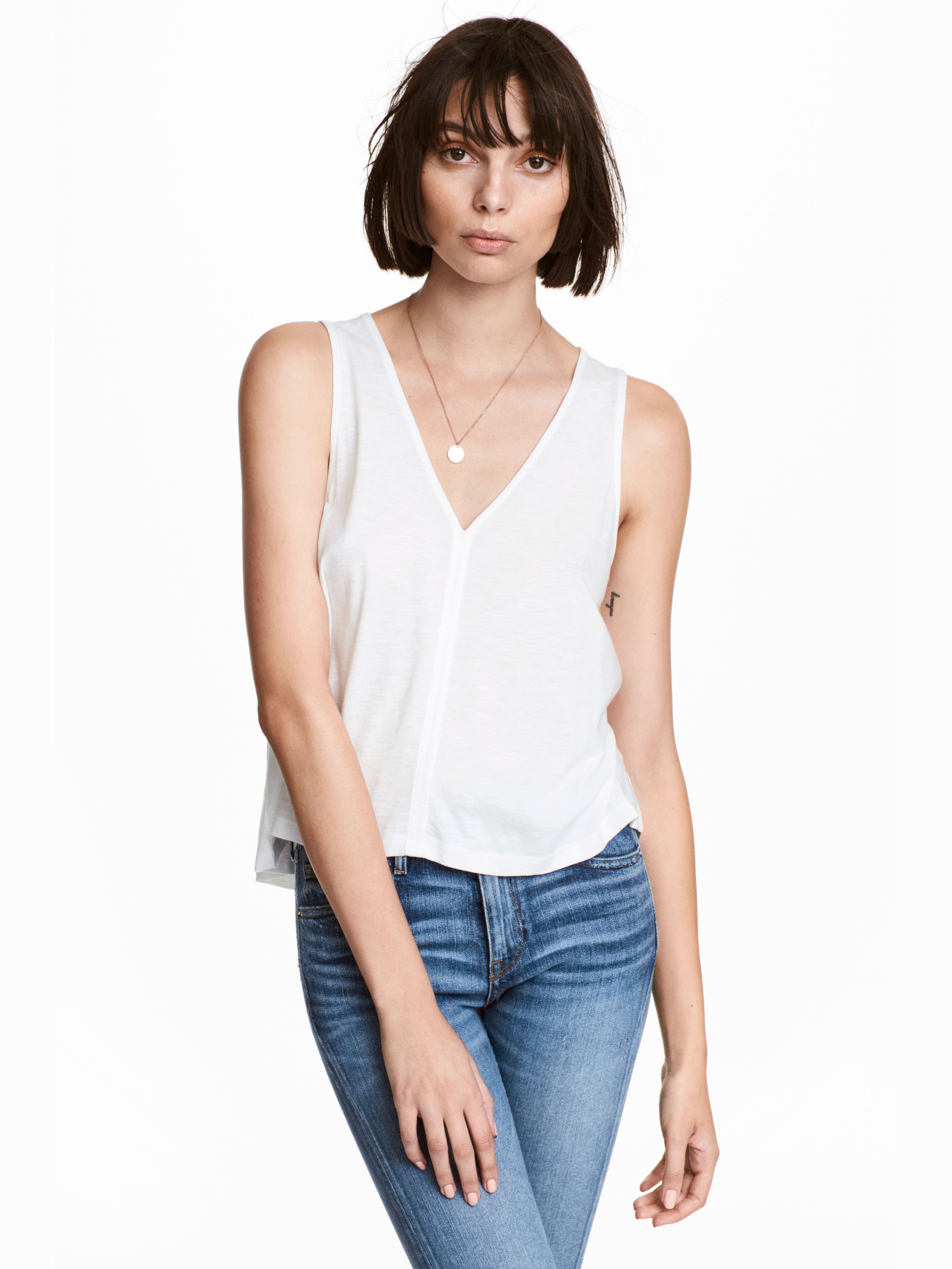 

Майка H&M 5236836-ACTS XL Белая