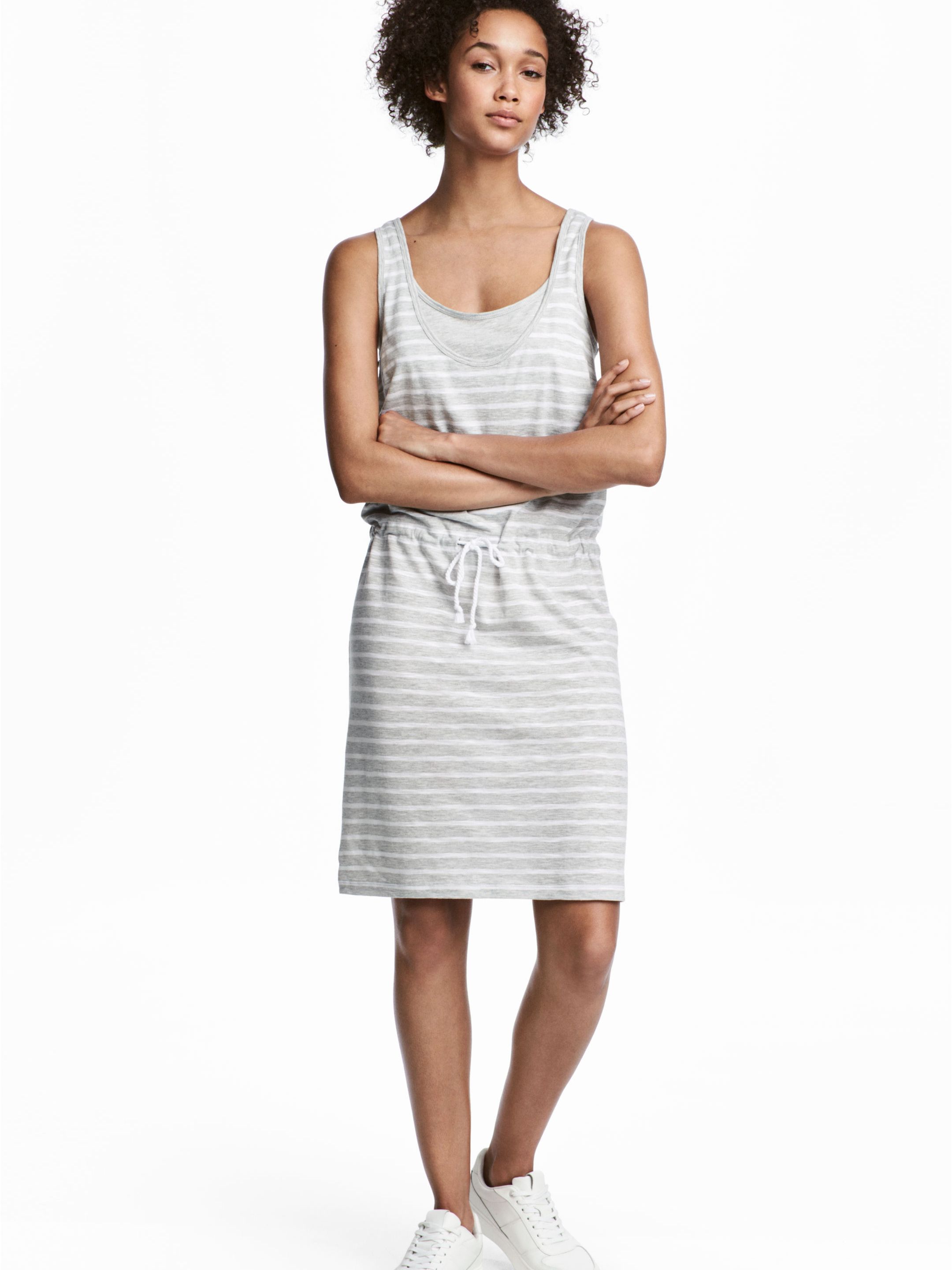 

Платье для беременных H&M Mama 5090147-AATP XL Серое с белым