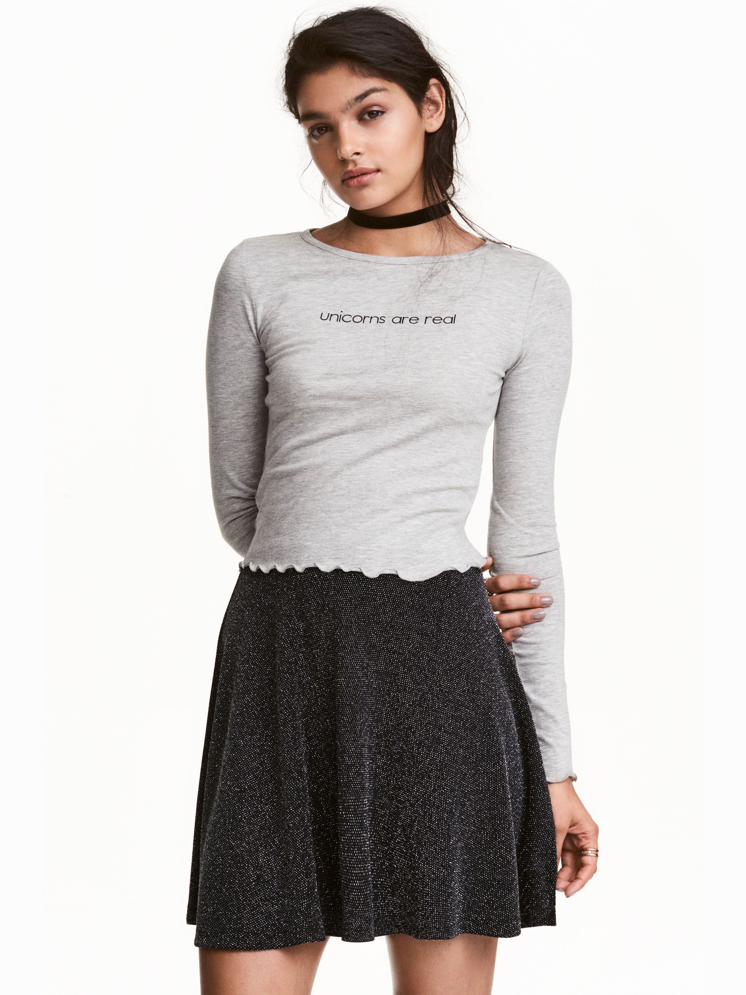 

Топ H&M 4560424-AAQS S Серый