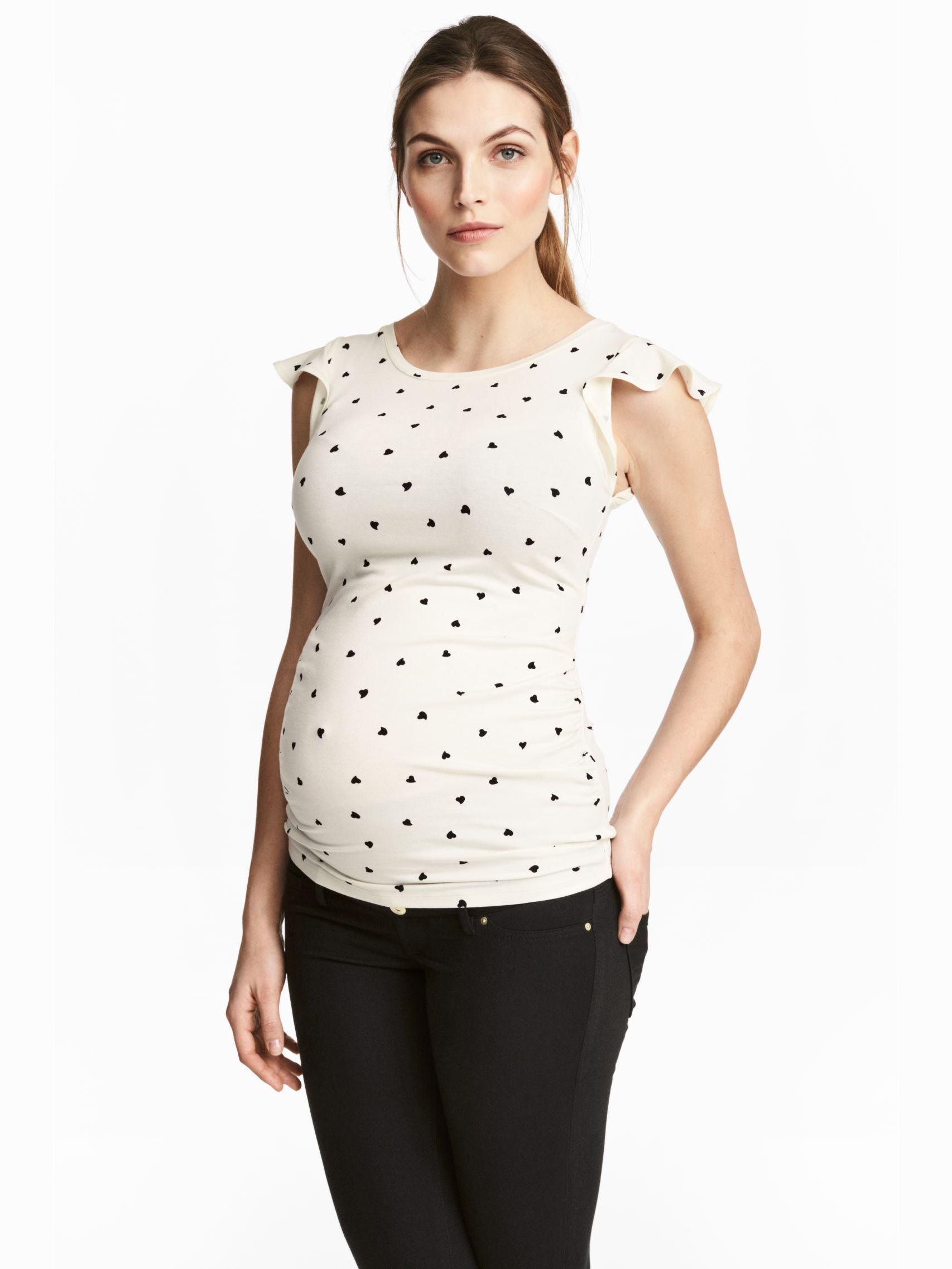 

Футболка для беременных H&M Mama 4826665-AAXY XL Белая