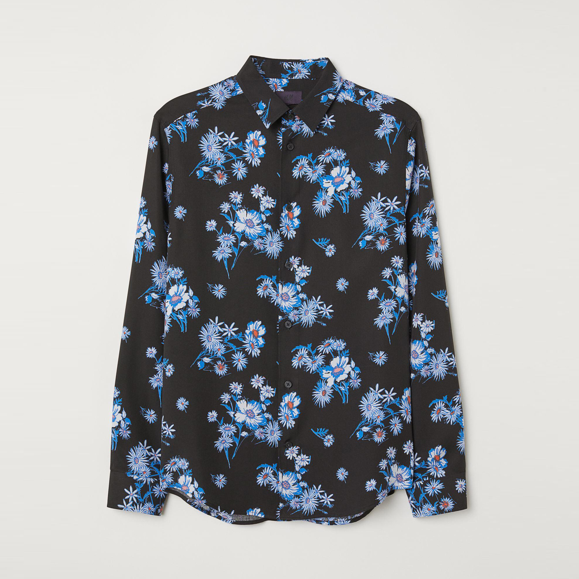 

Рубашка H&M 6532258-AAUU L Хаки в полоску